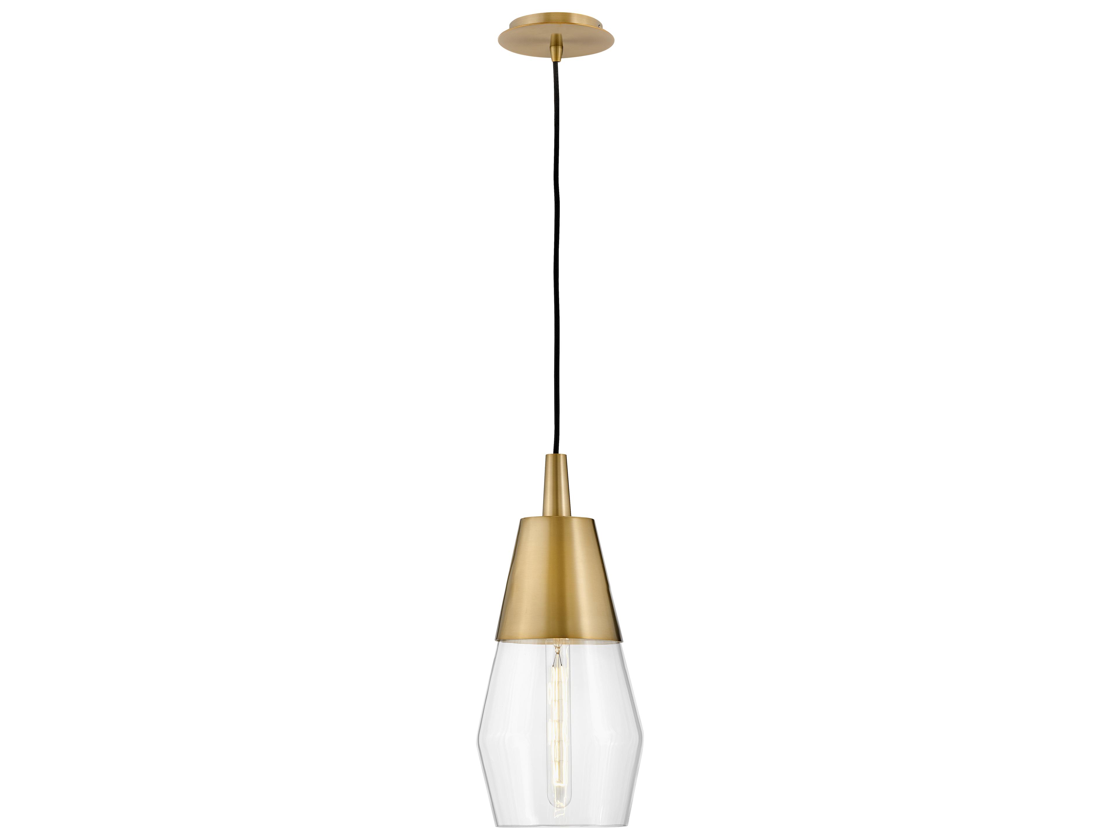 Livie 1-Light Lacquered Brass Black Mini Pendant