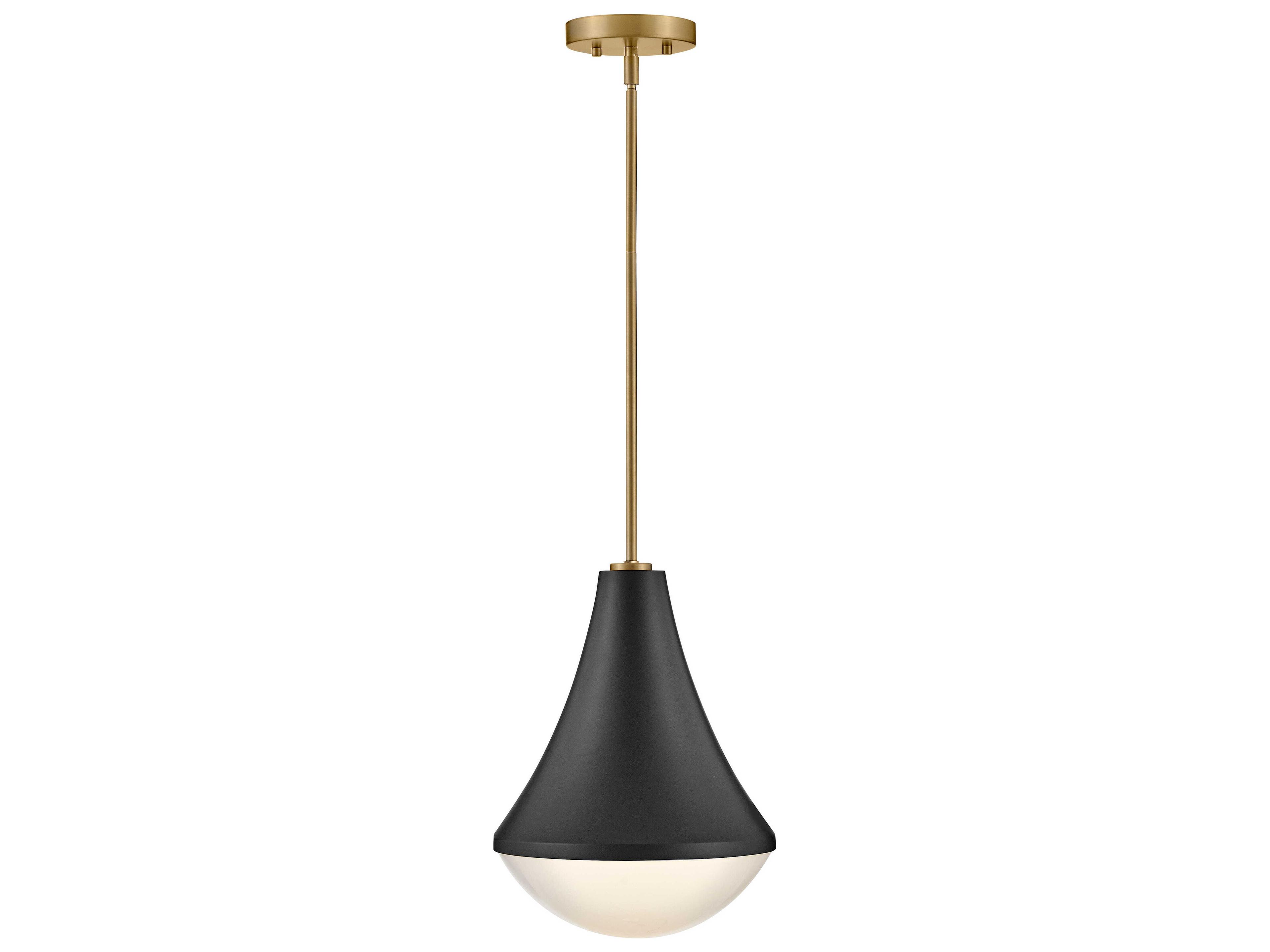 Lark Living Haddie 1-Light Black Lacquered Brass Mini Pendant