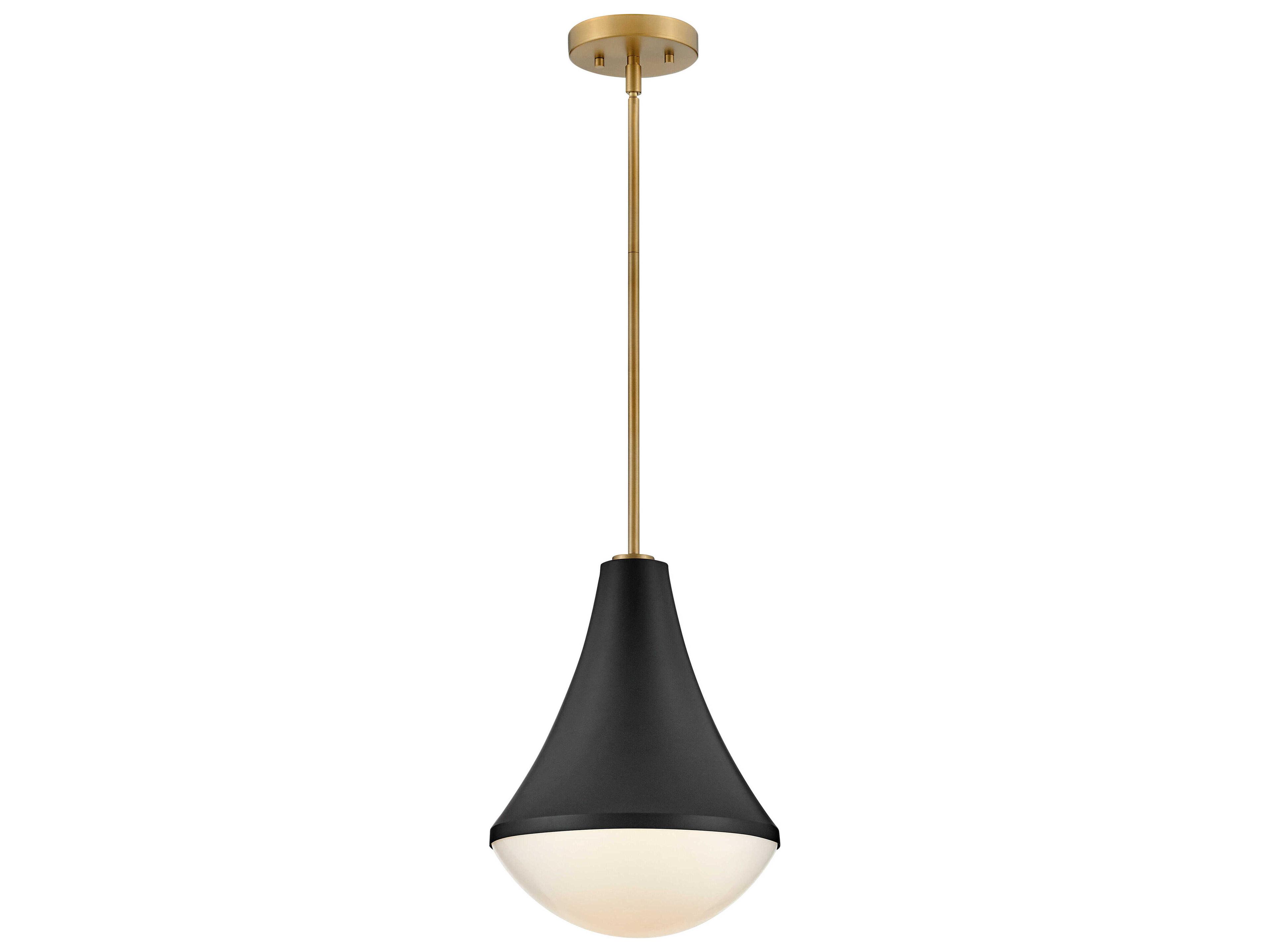 Lark Living Haddie 1-Light Black Lacquered Brass Mini Pendant