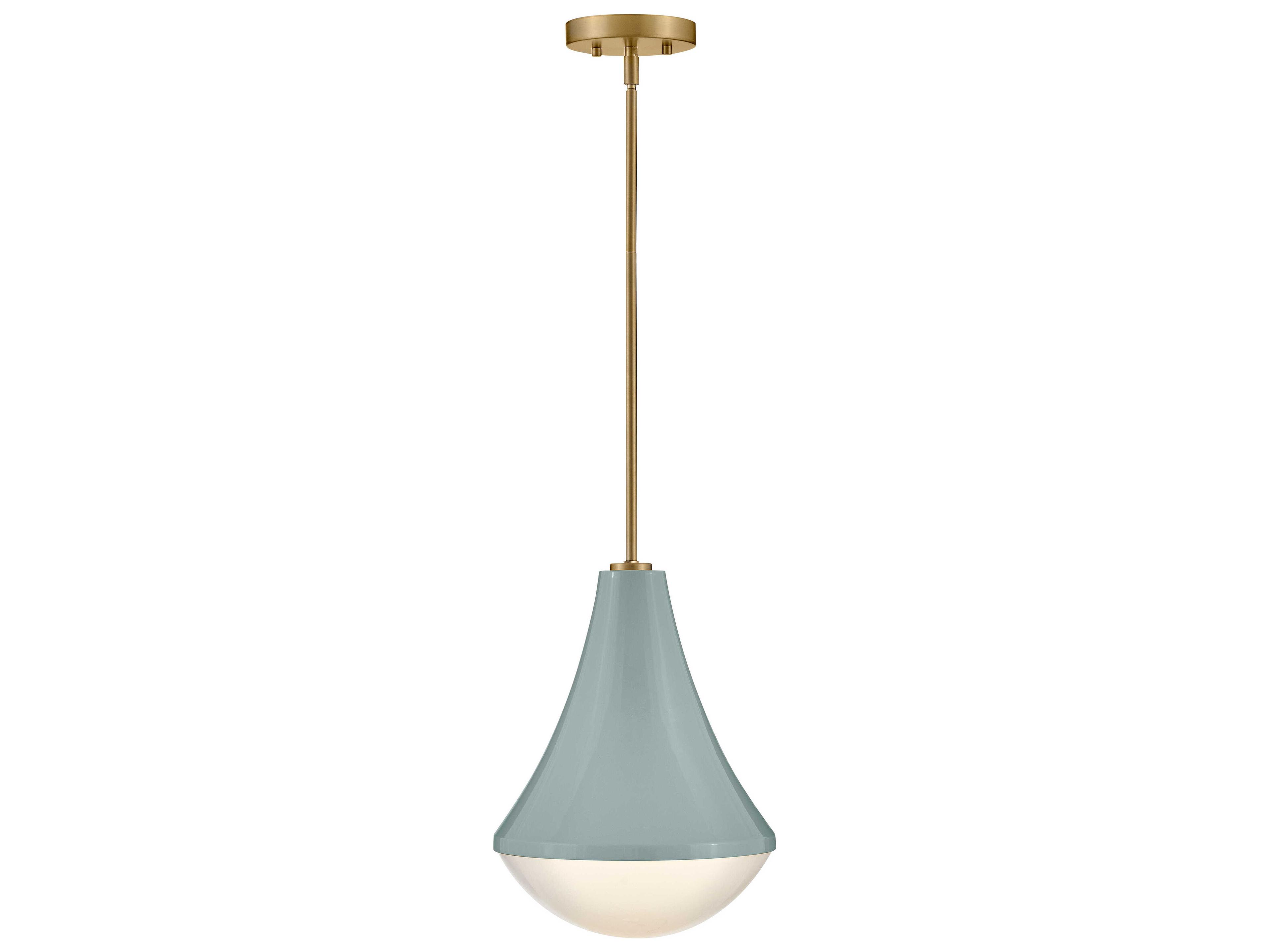 Lark Living Haddie 1-Light Seafoam Lacquered Brass Green Mini Pendant