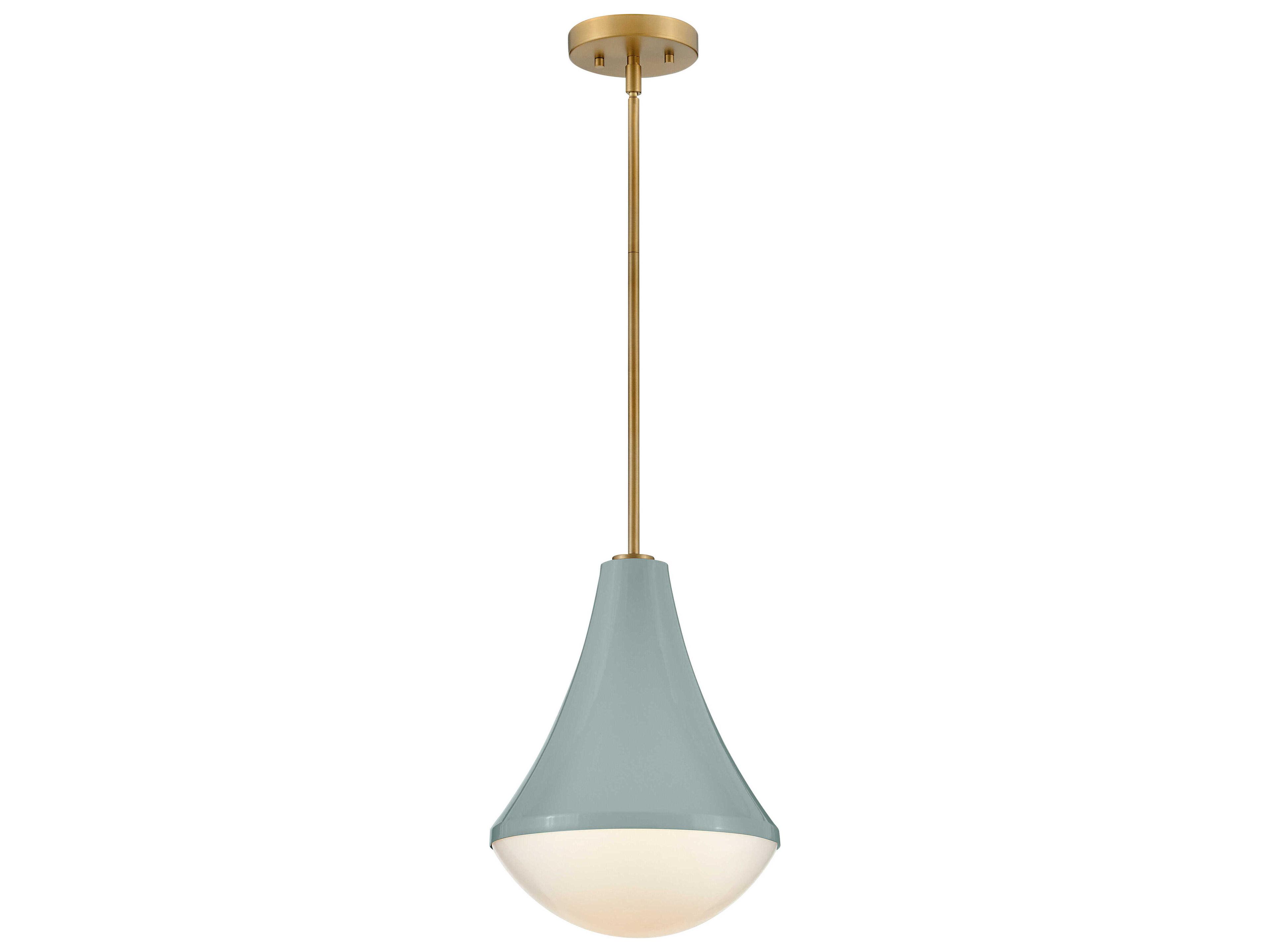 Lark Living Haddie 1-Light Seafoam Lacquered Brass Green Mini Pendant