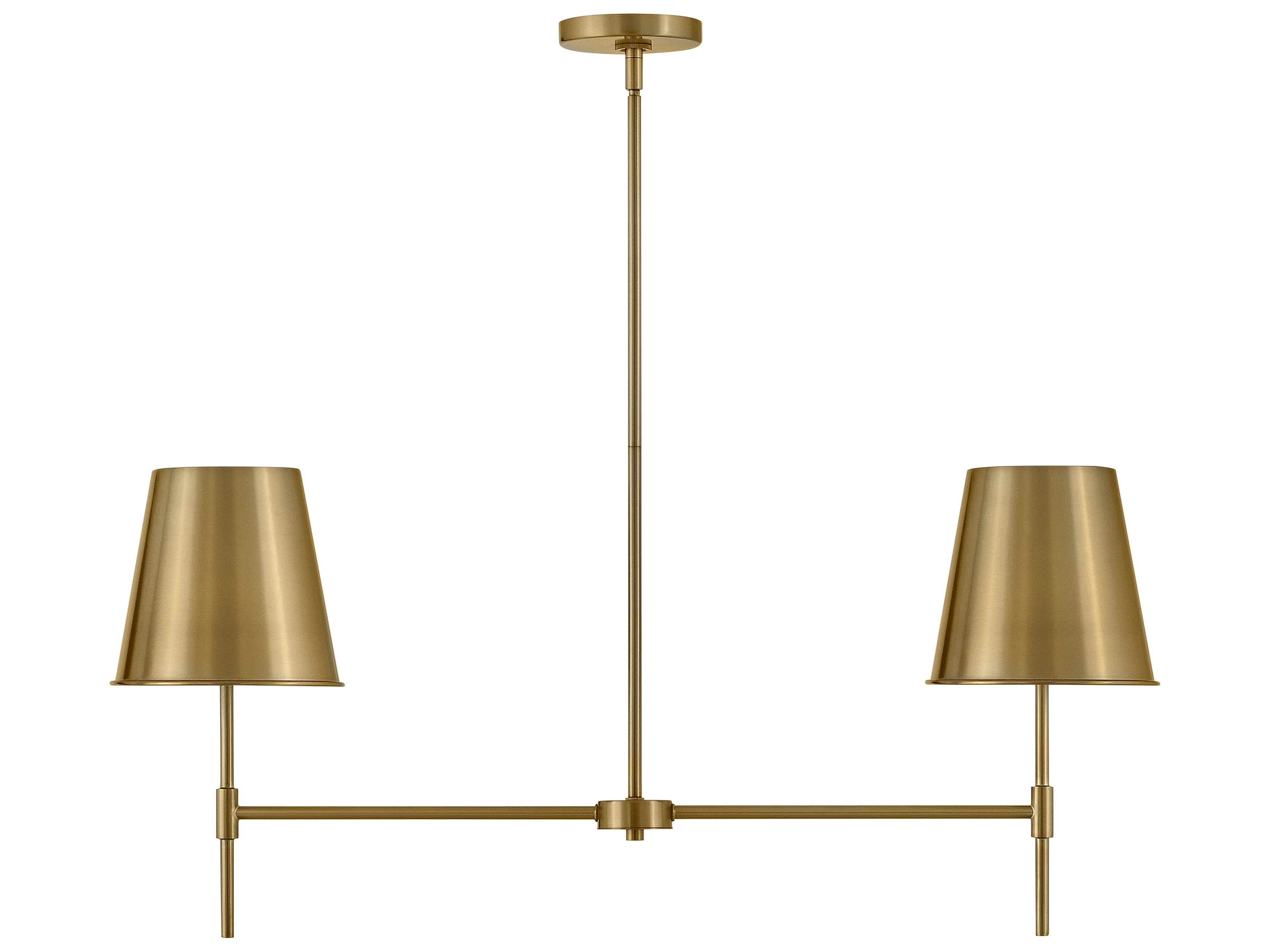 Blake 2-Light Lacquered Brass Empire Island Pendant