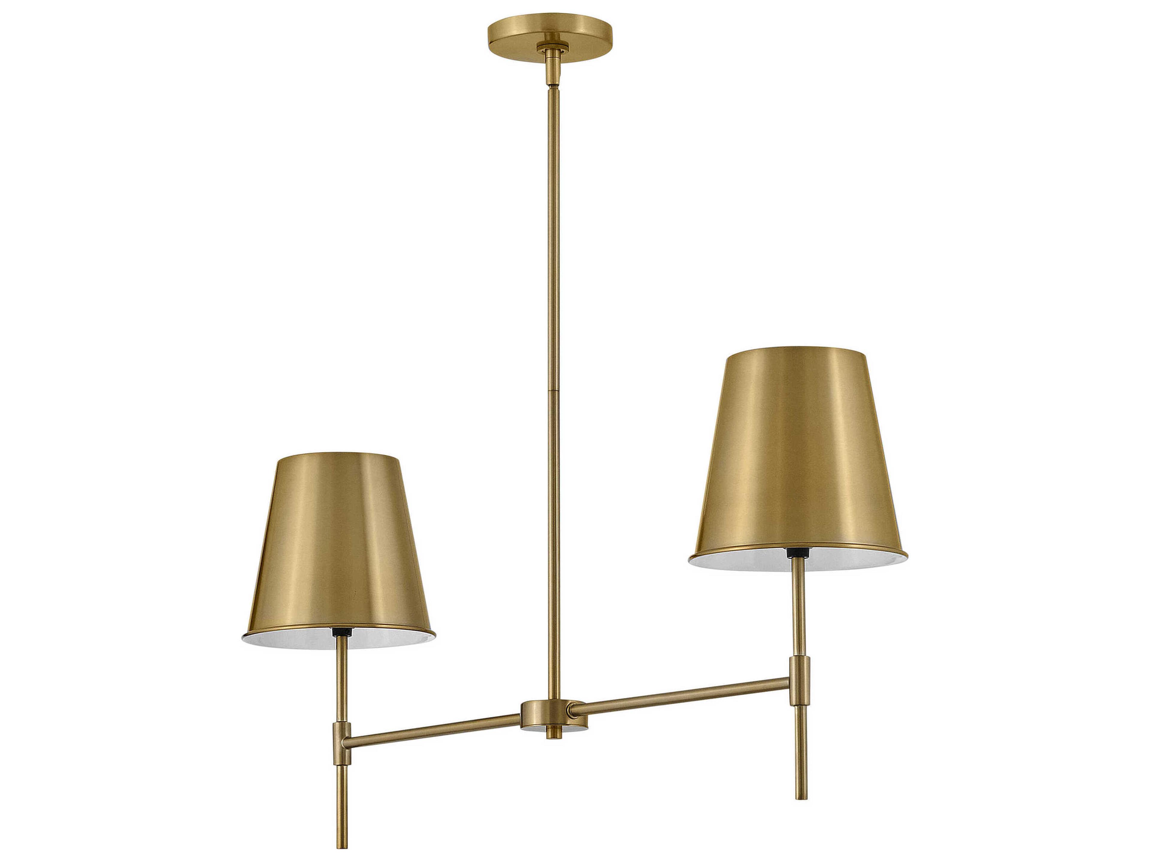 Lark Living Blake 2-Light Lacquered Brass Empire Island Pendant