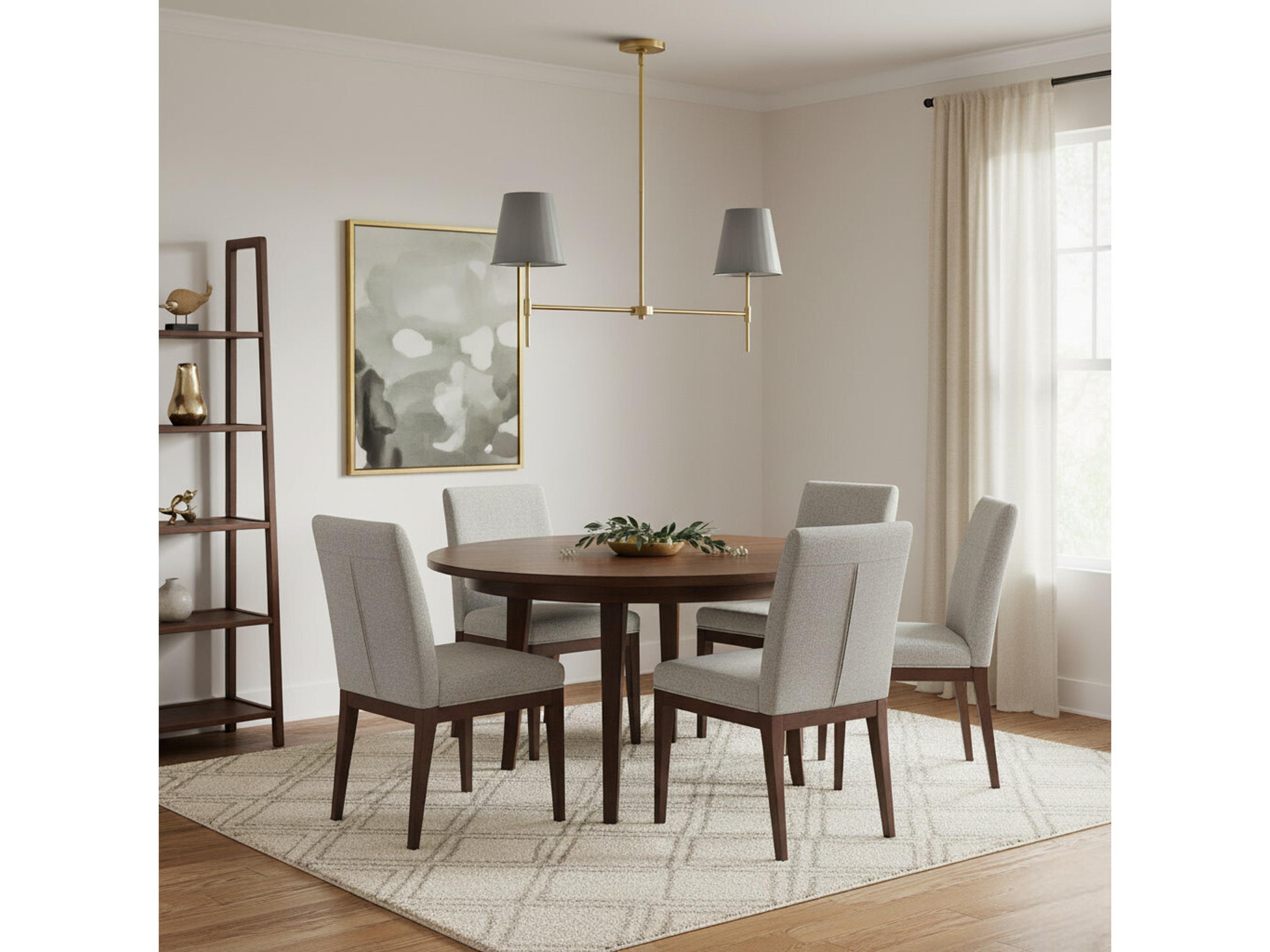 Lark Living Blake 2-Light Lacquered Brass French Gray Empire Island Pendant