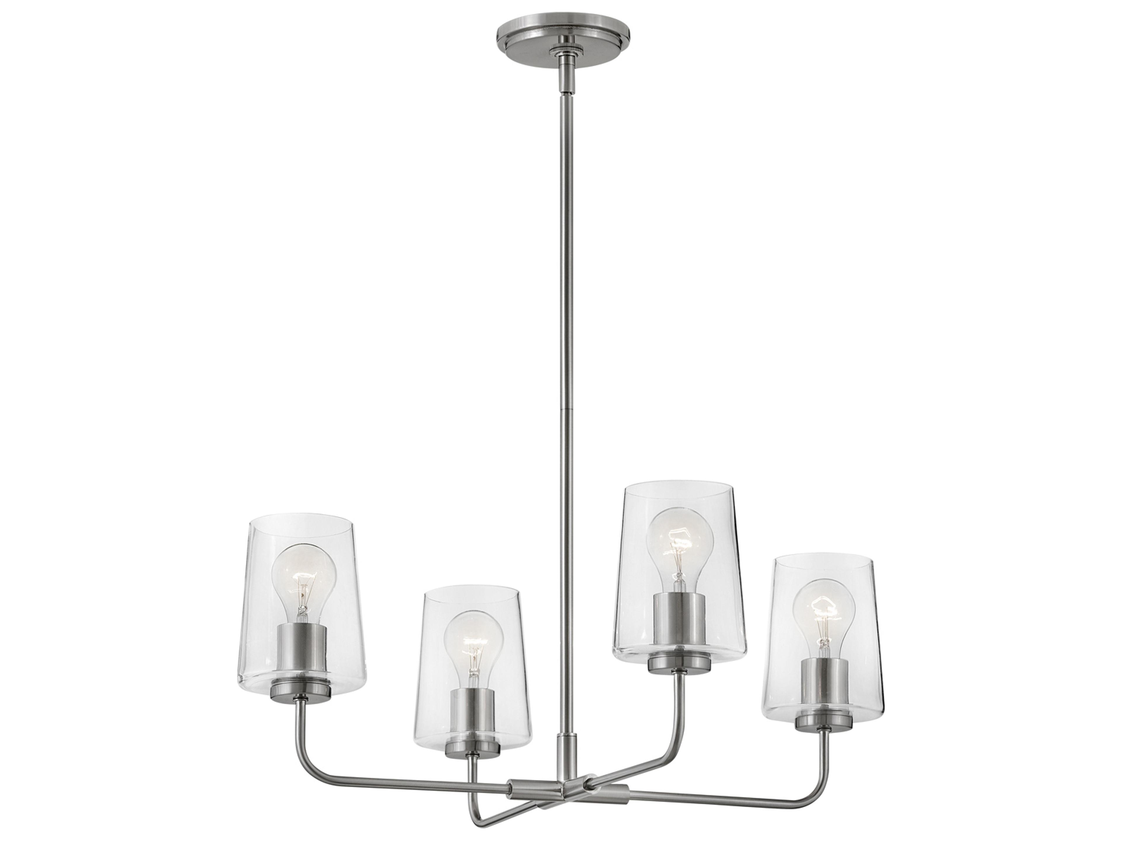 Kline 4-Light Brushed Nickel Chandelier