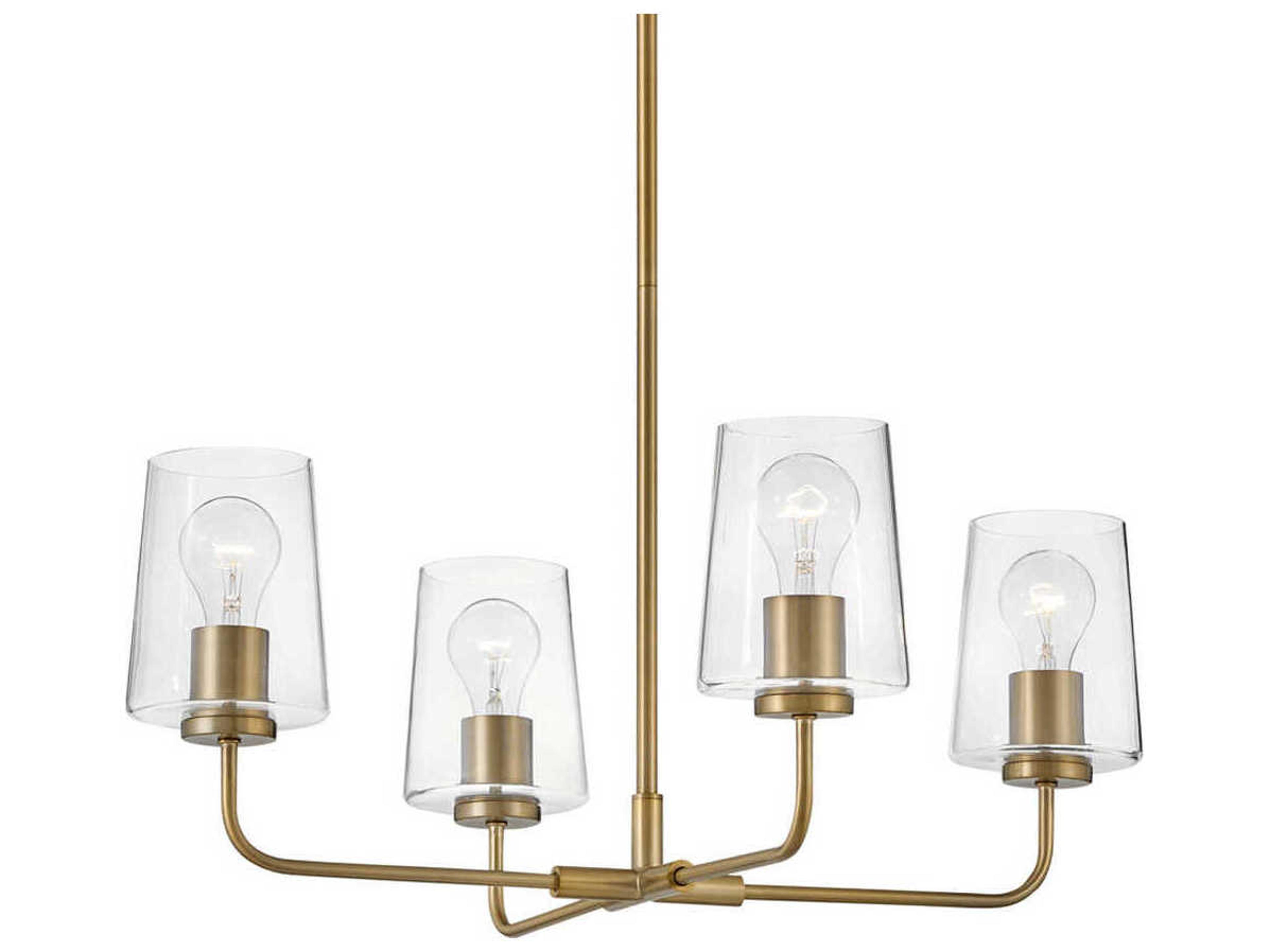 Lark Living Kline 4-Light Lacquered Brass Chandelier