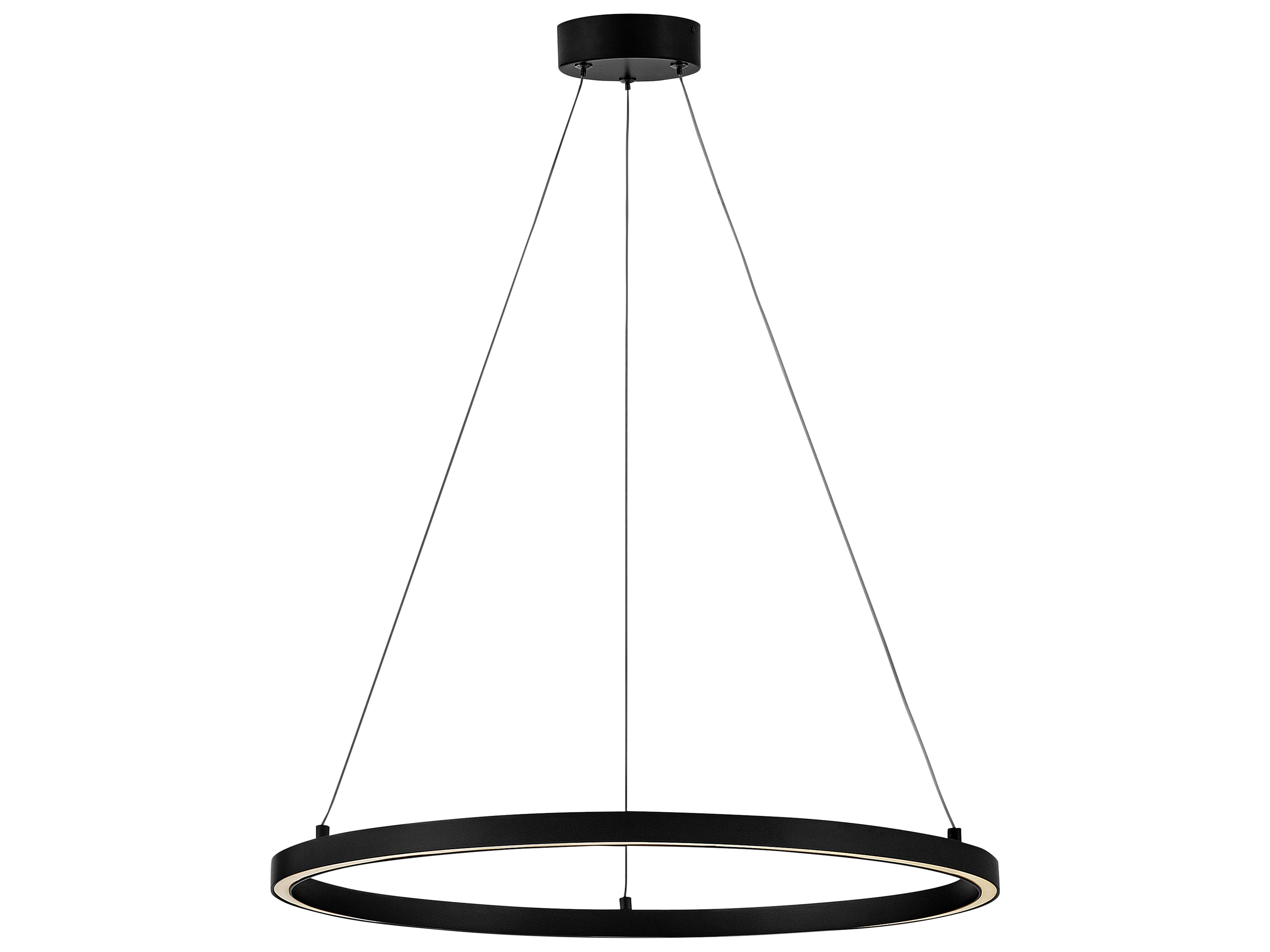 Kenna Black Round Pendant