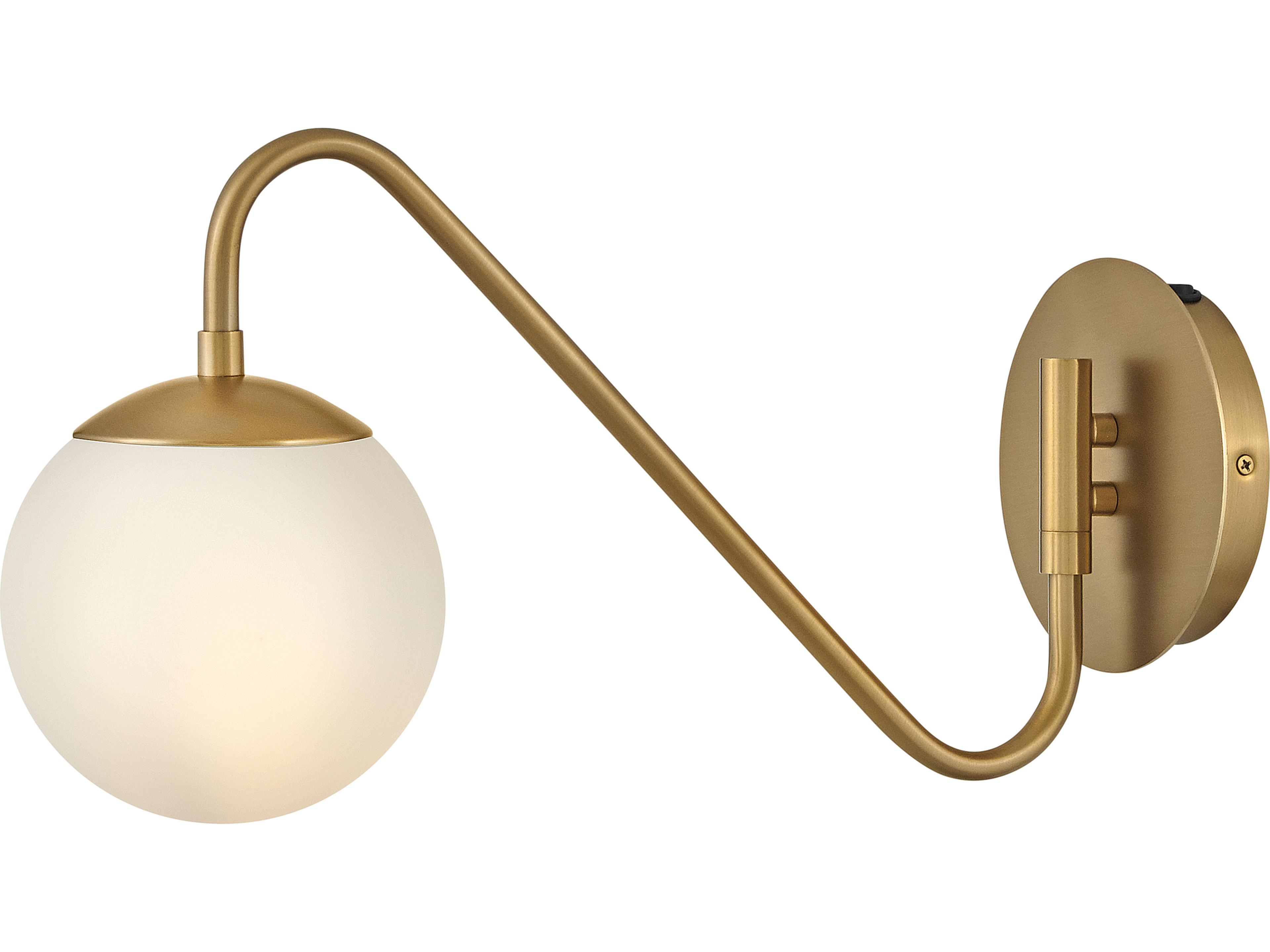 Lark Living Dottie 1-Light Lacquered Brass Swing Wall Sconce