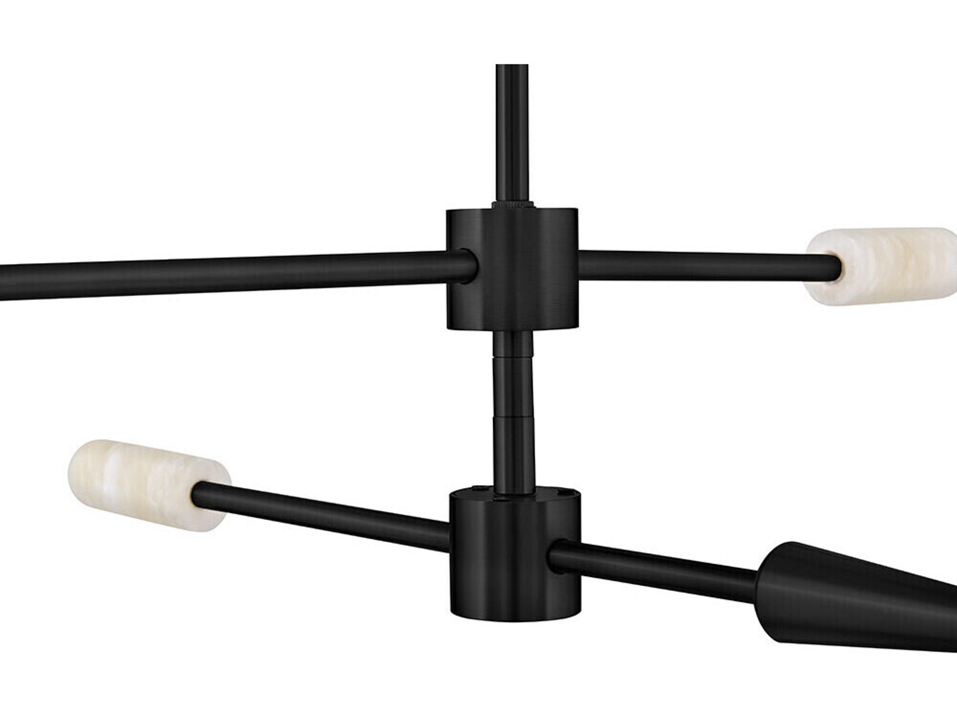 Lark Living Maude 2-Light Black Globe Chandelier