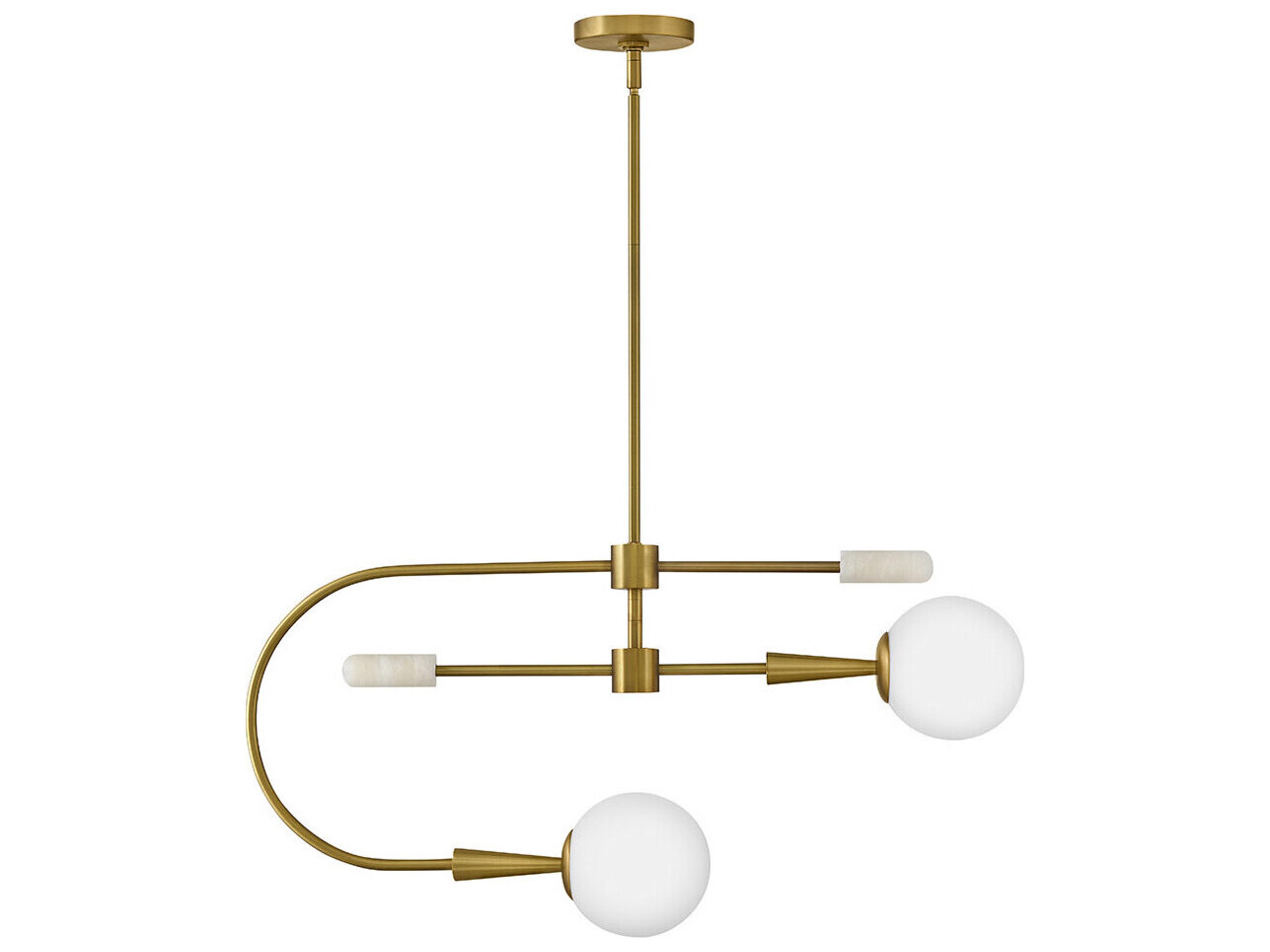 Lark Living Maude 2-Light Lacquered Brass Globe Chandelier