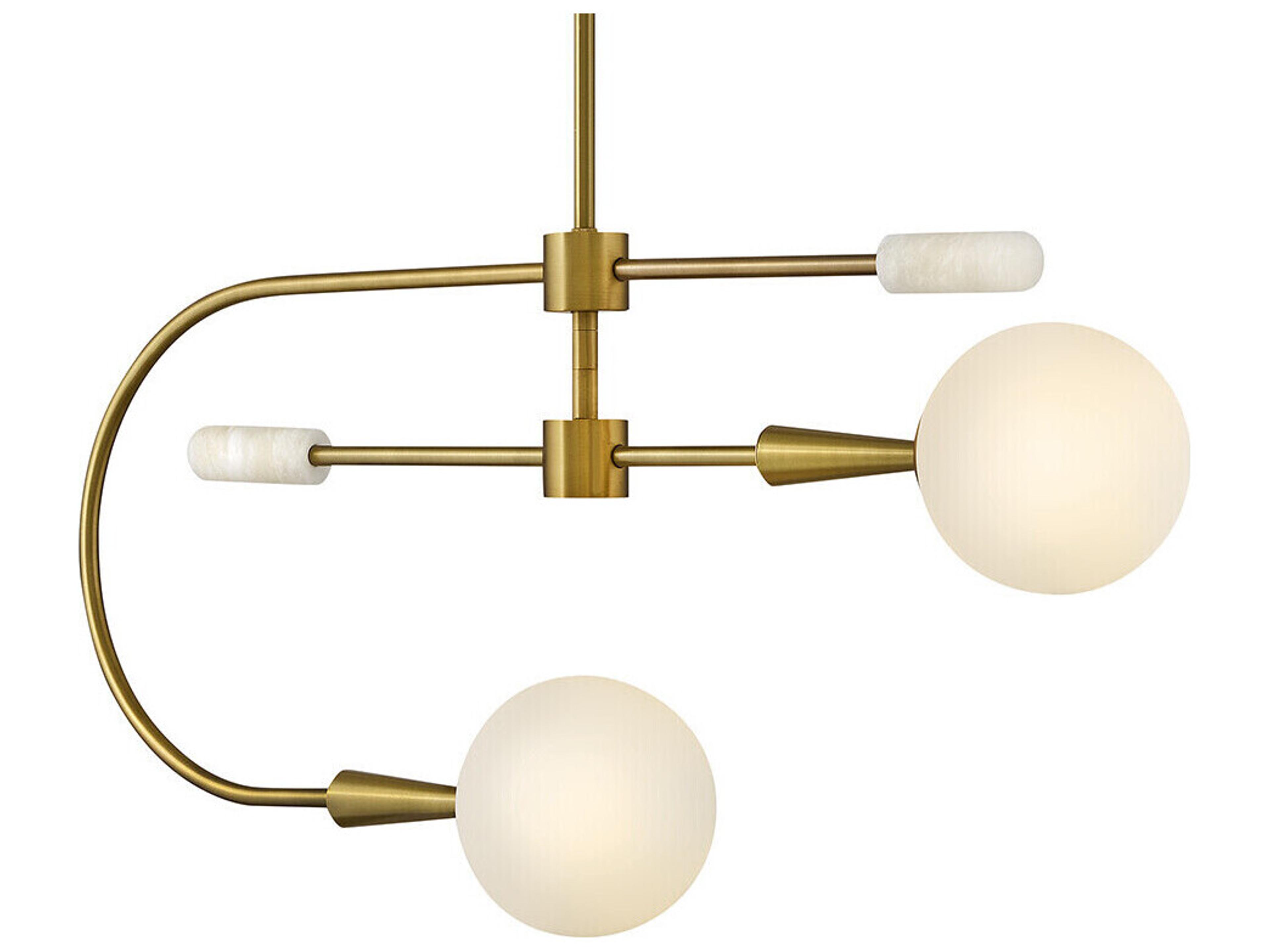 Lark Living Maude 2-Light Lacquered Brass Globe Chandelier