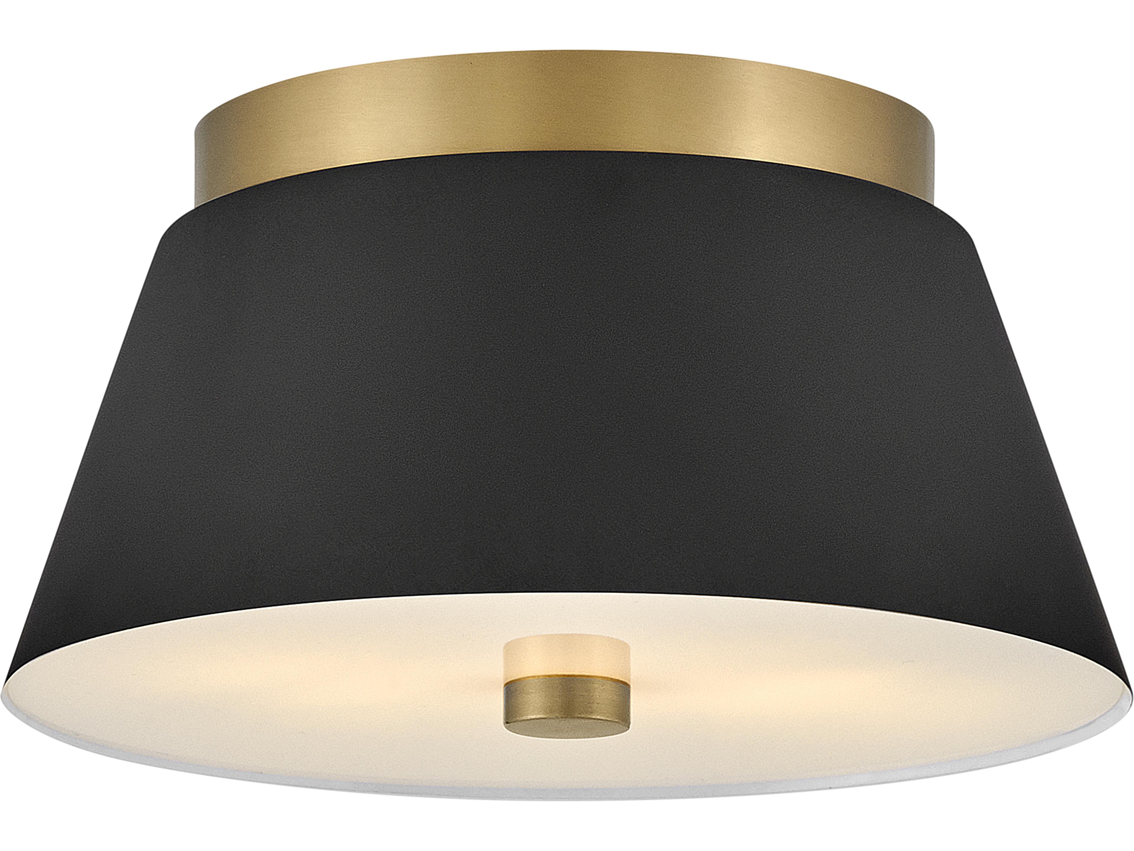 Tess 2-Light Black Flush Mount