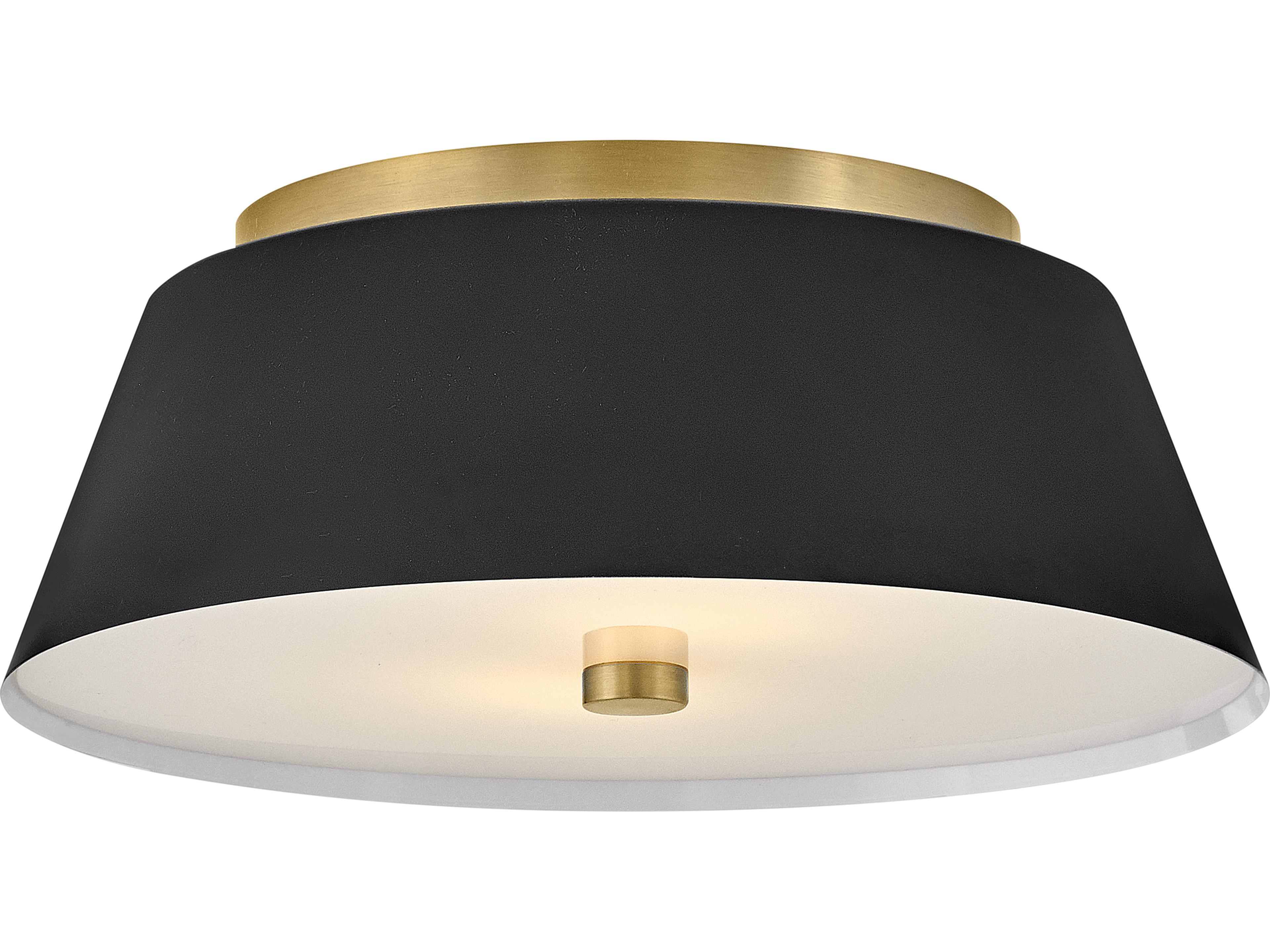 Tess 2-Light Black Flush Mount