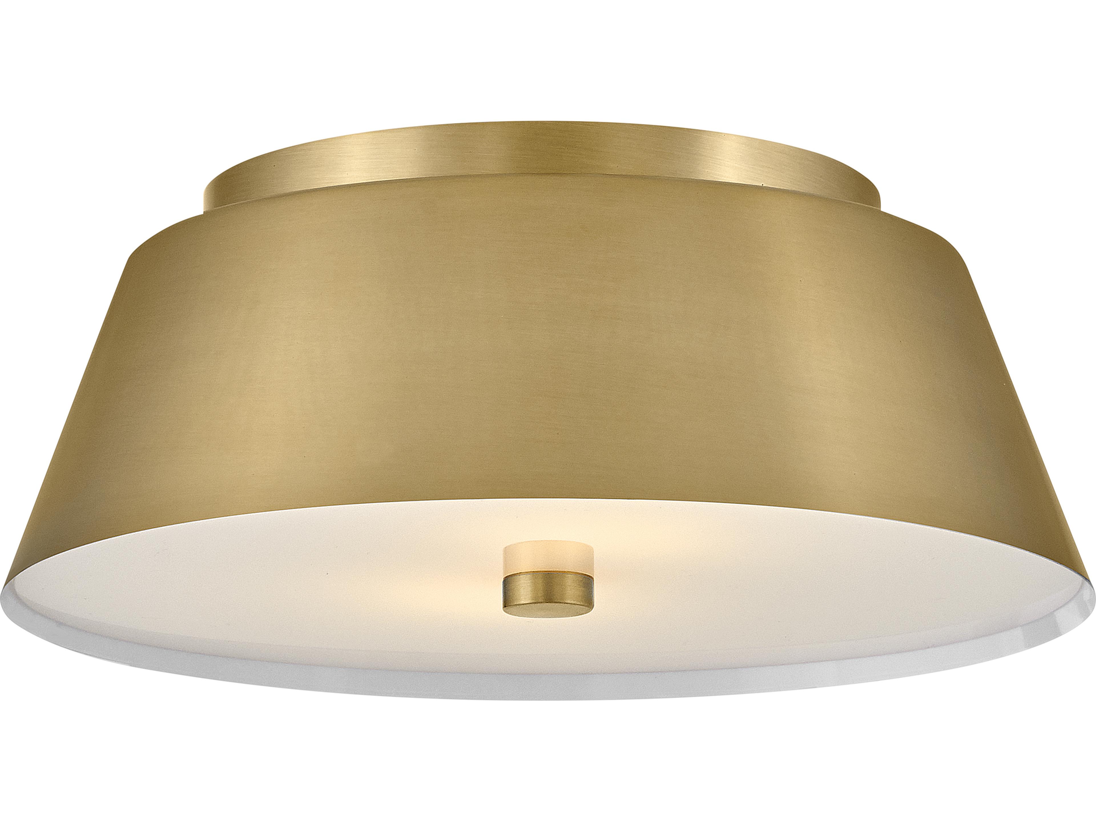 Tess 2-Light Lacquered Brass Flush Mount