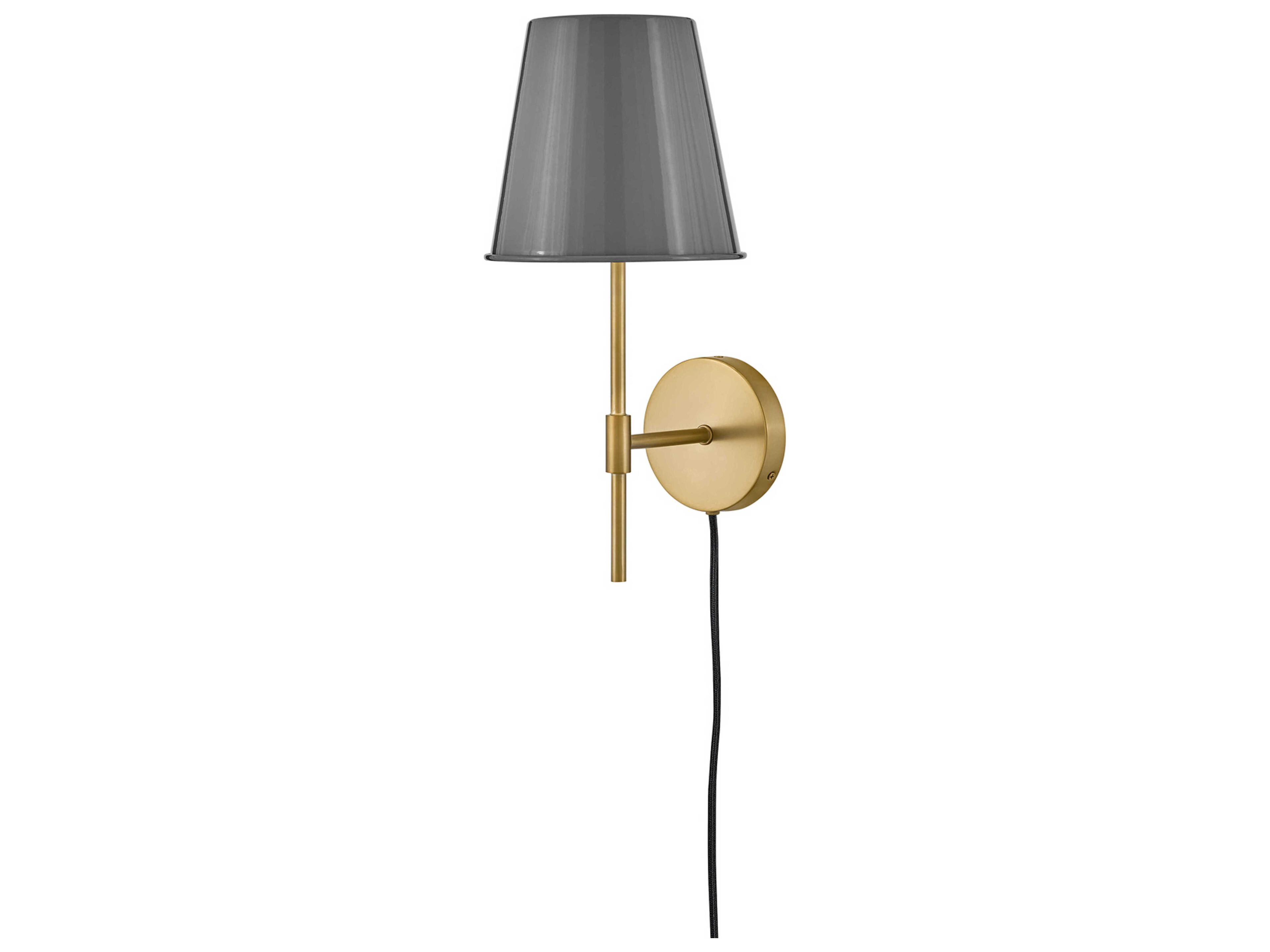 Lark Living Blake 1-Light French Gray Lacquered Brass Wall Sconce