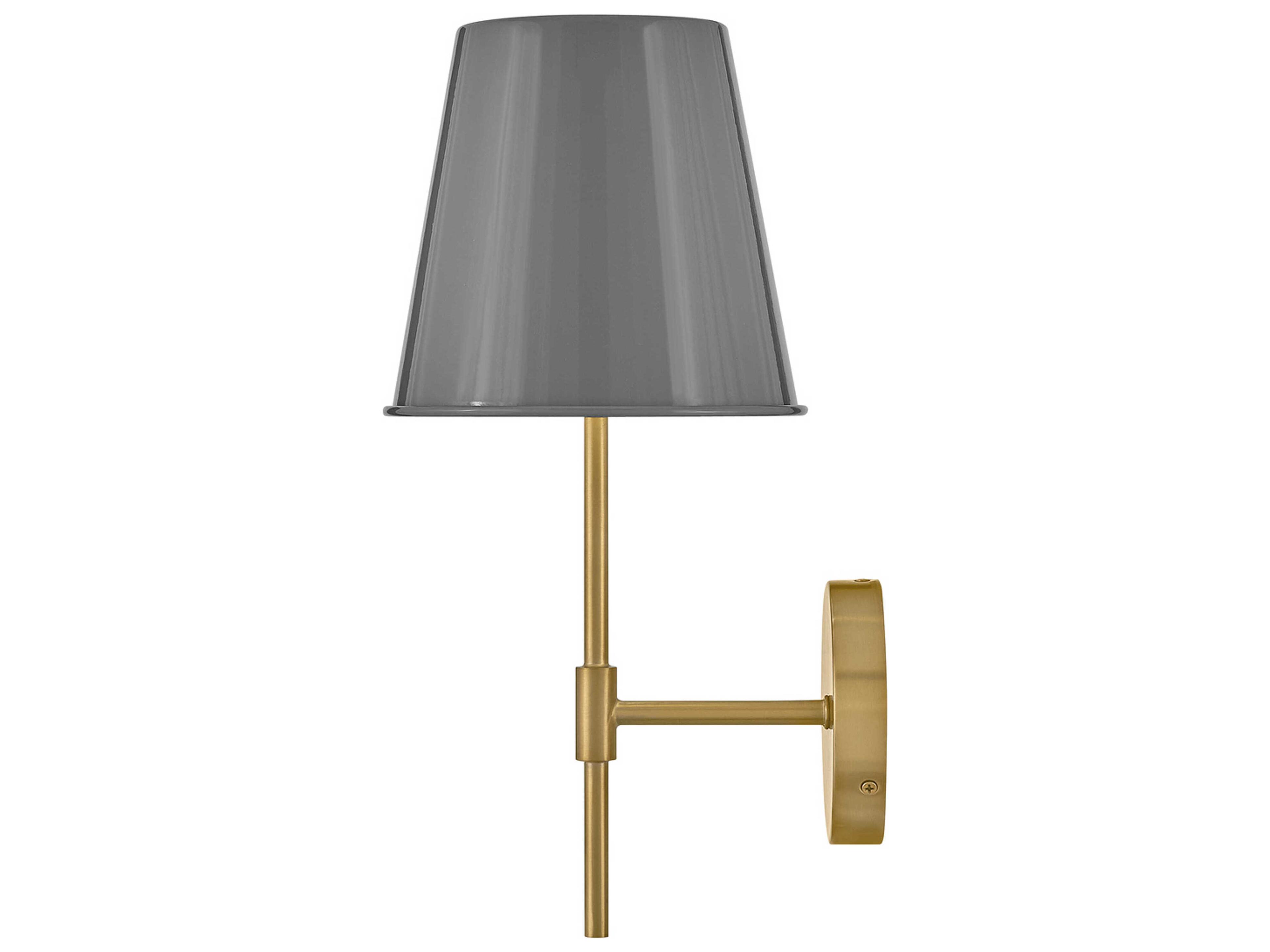 Lark Living Blake 1-Light French Gray Lacquered Brass Wall Sconce