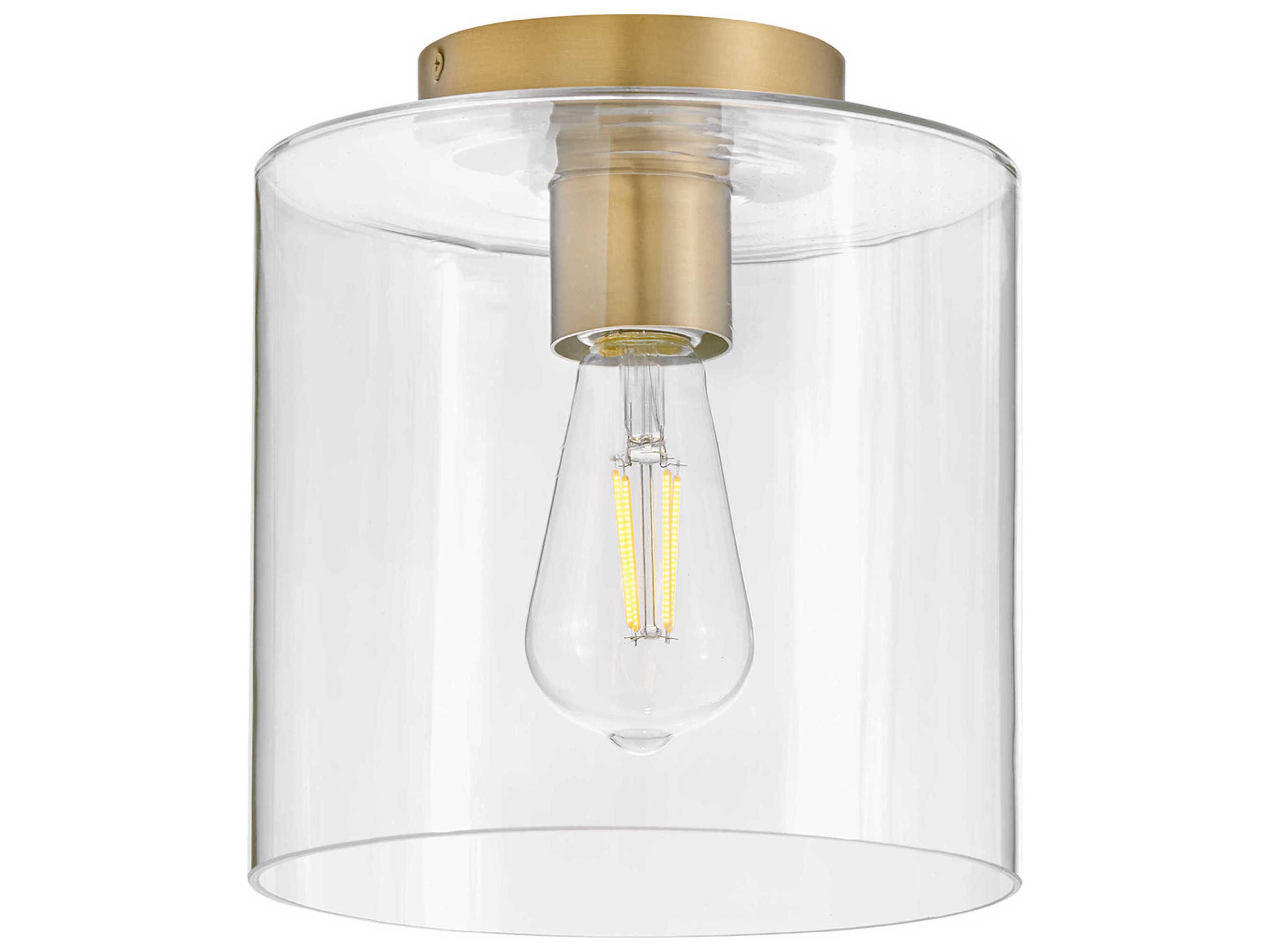 Lark Living Pippa 1-Light Lacquered Brass Cylinder Flush Mount