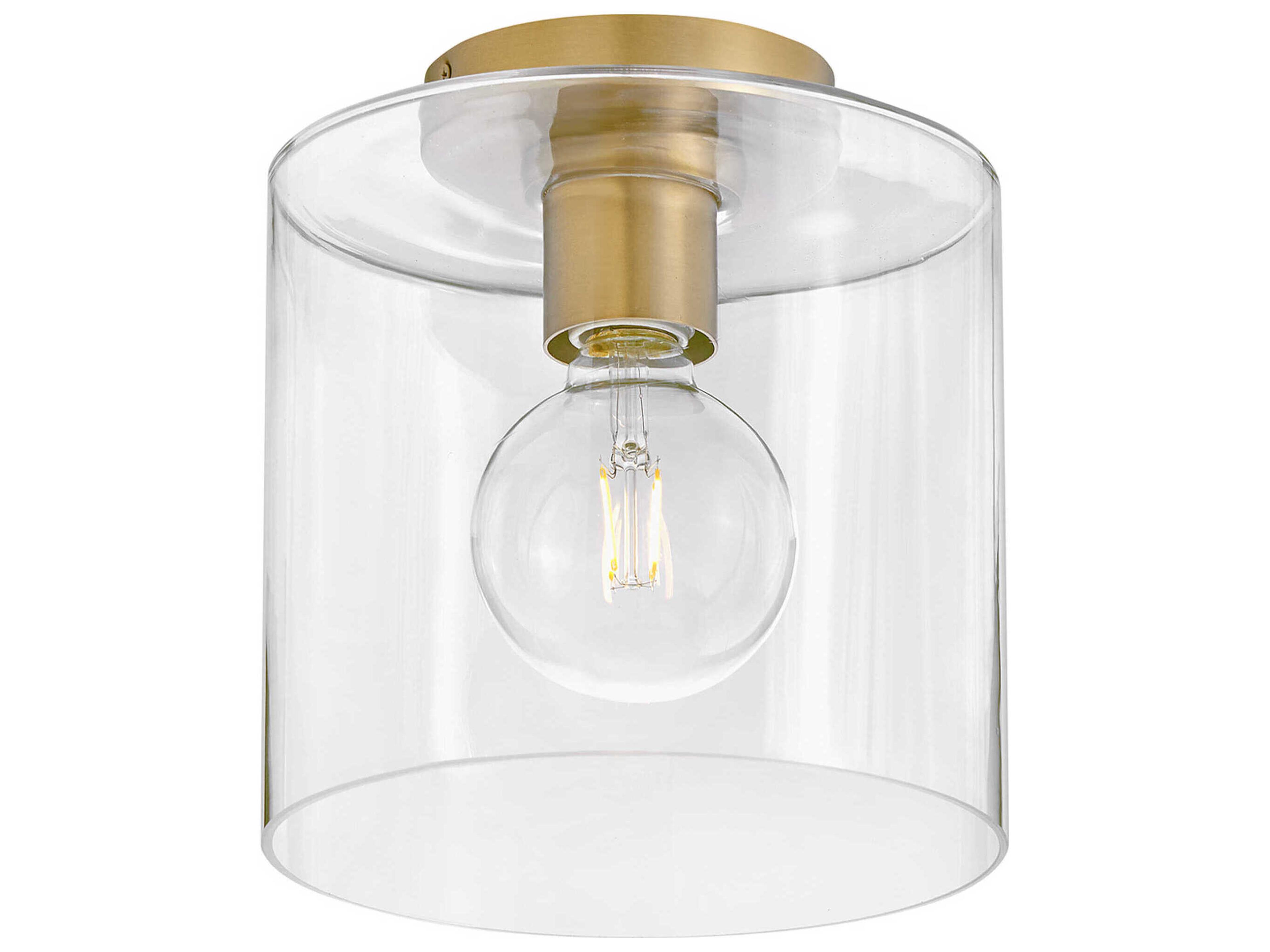 Lark Living Pippa 1-Light Lacquered Brass Cylinder Flush Mount