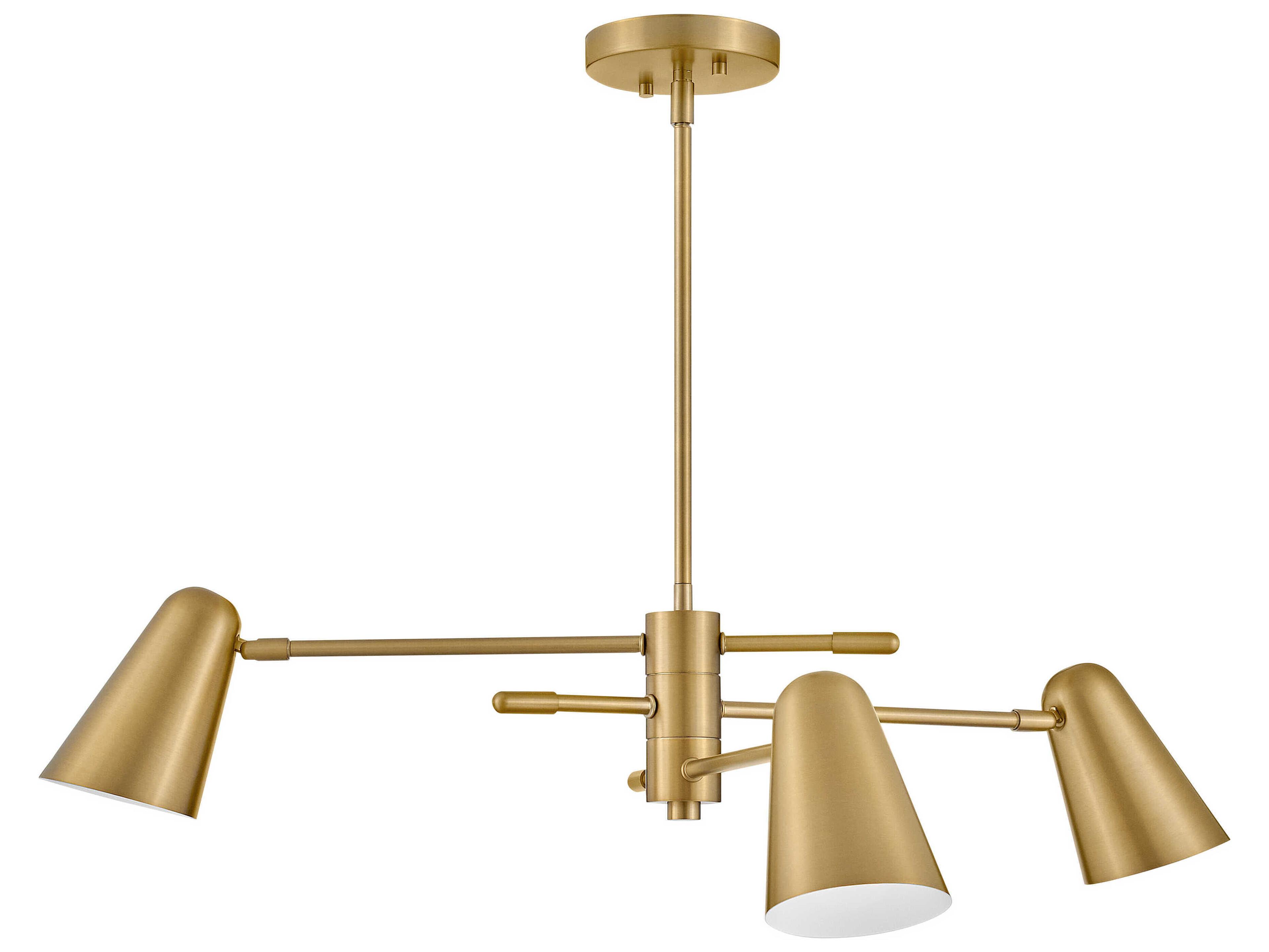 Lark Living Birdie 3-Light Lacquered Brass Chandelier
