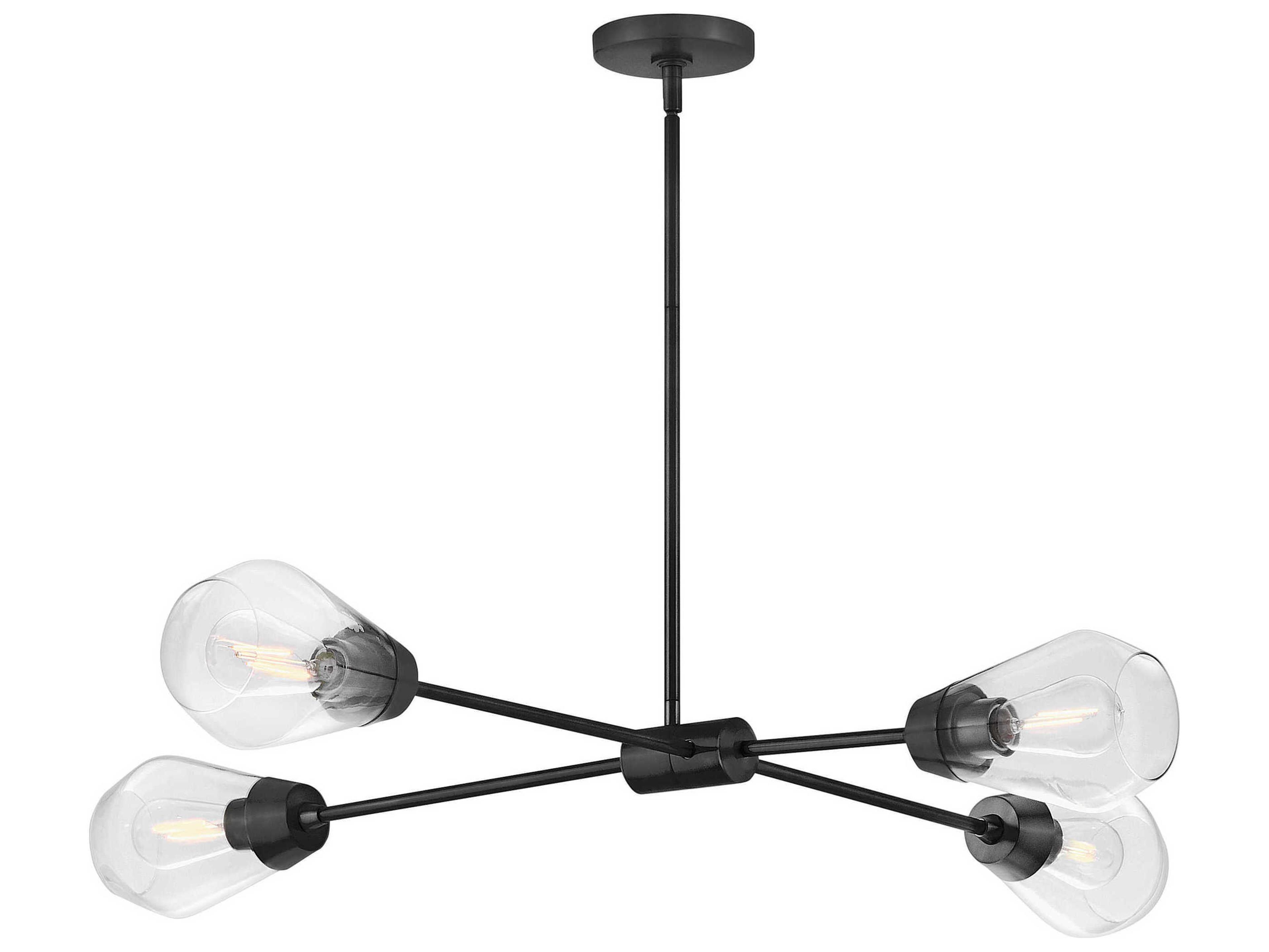 Lark Living Livie 4-Light Black Sputnik Chandelier