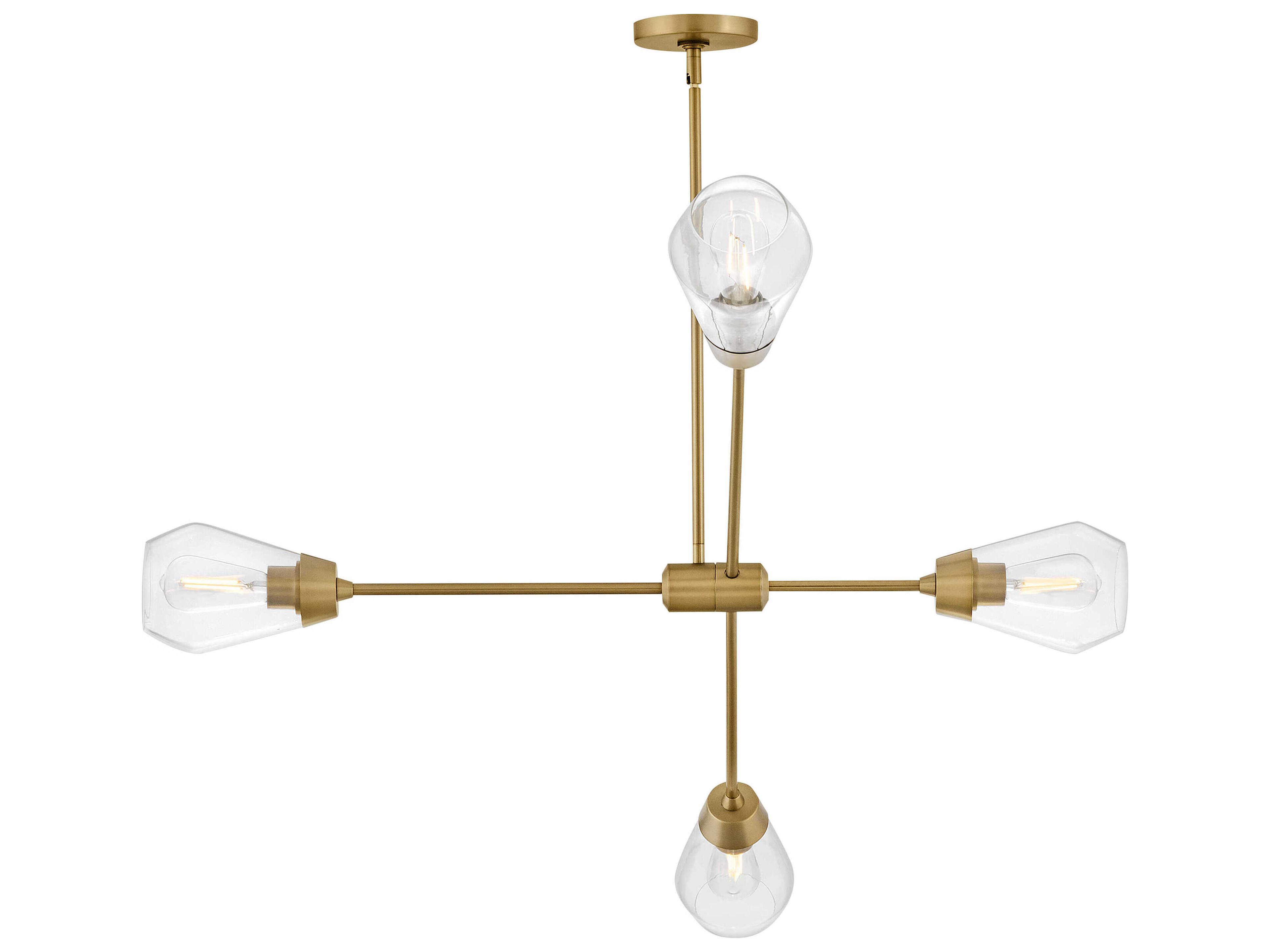 Lark Living Livie 4-Light Lacquered Brass Sputnik Chandelier