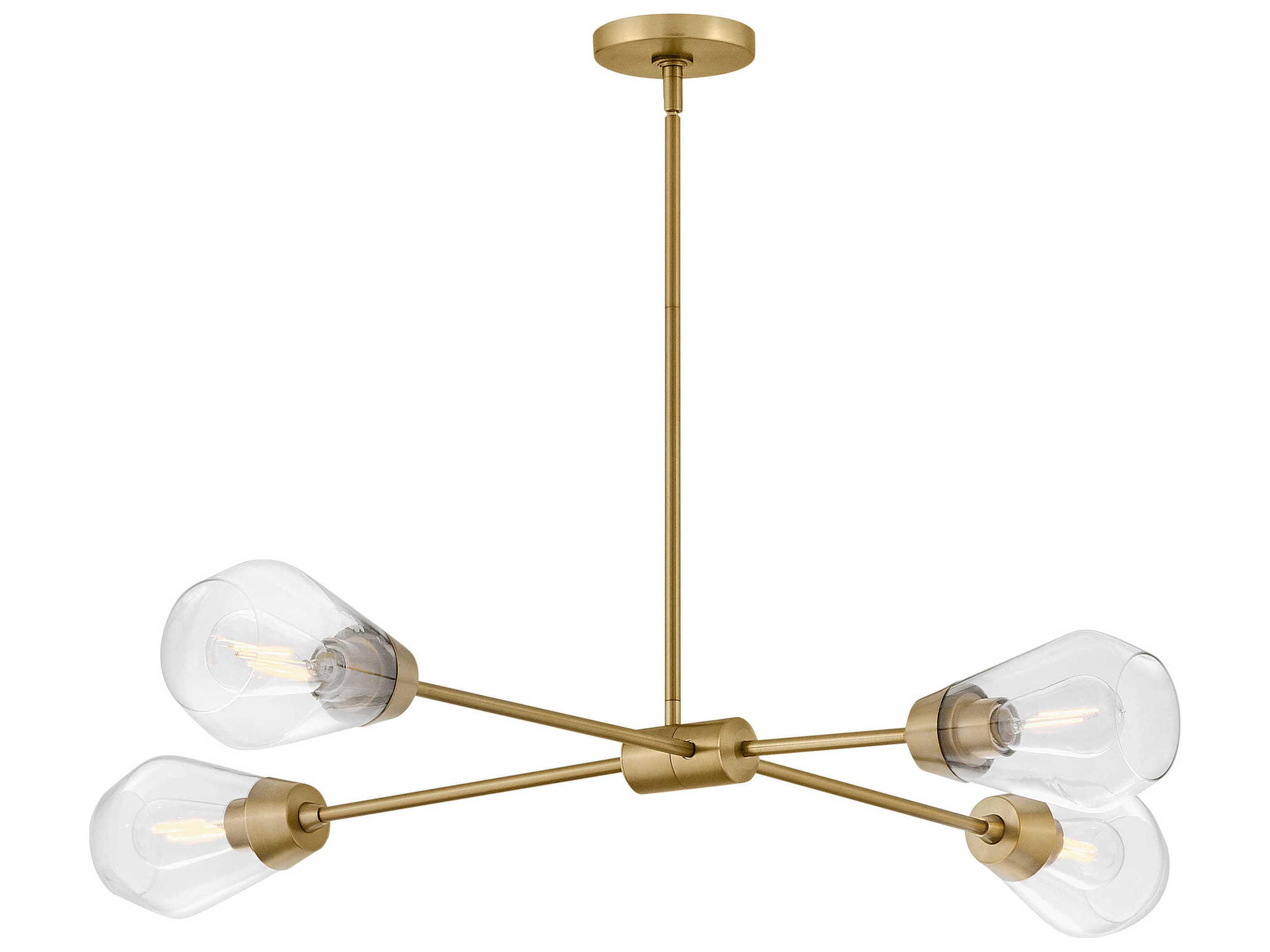 Lark Living Livie 4-Light Lacquered Brass Sputnik Chandelier