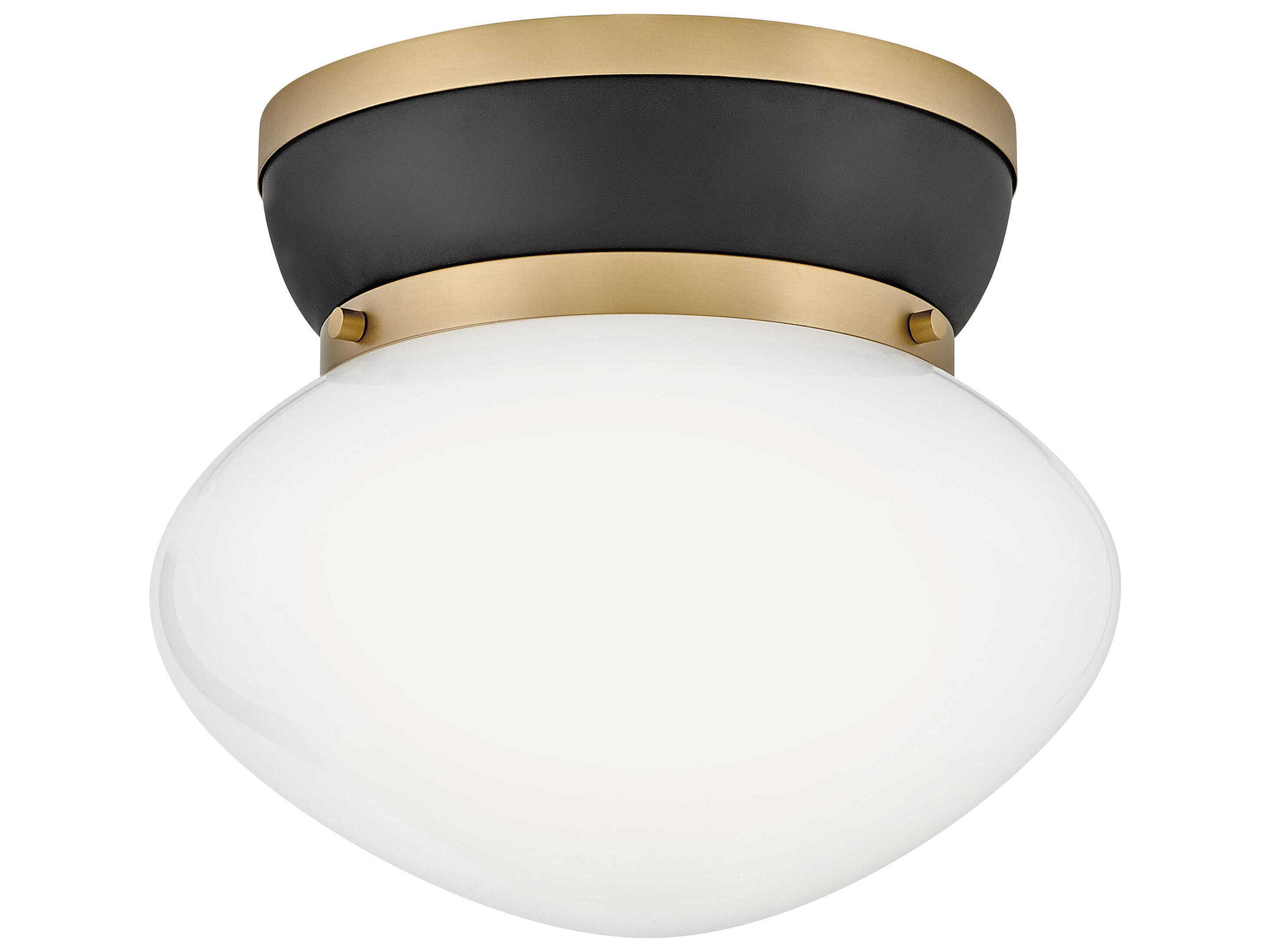 Lark Living Lucy 1-Light Black Lacquered Brass Flush Mount