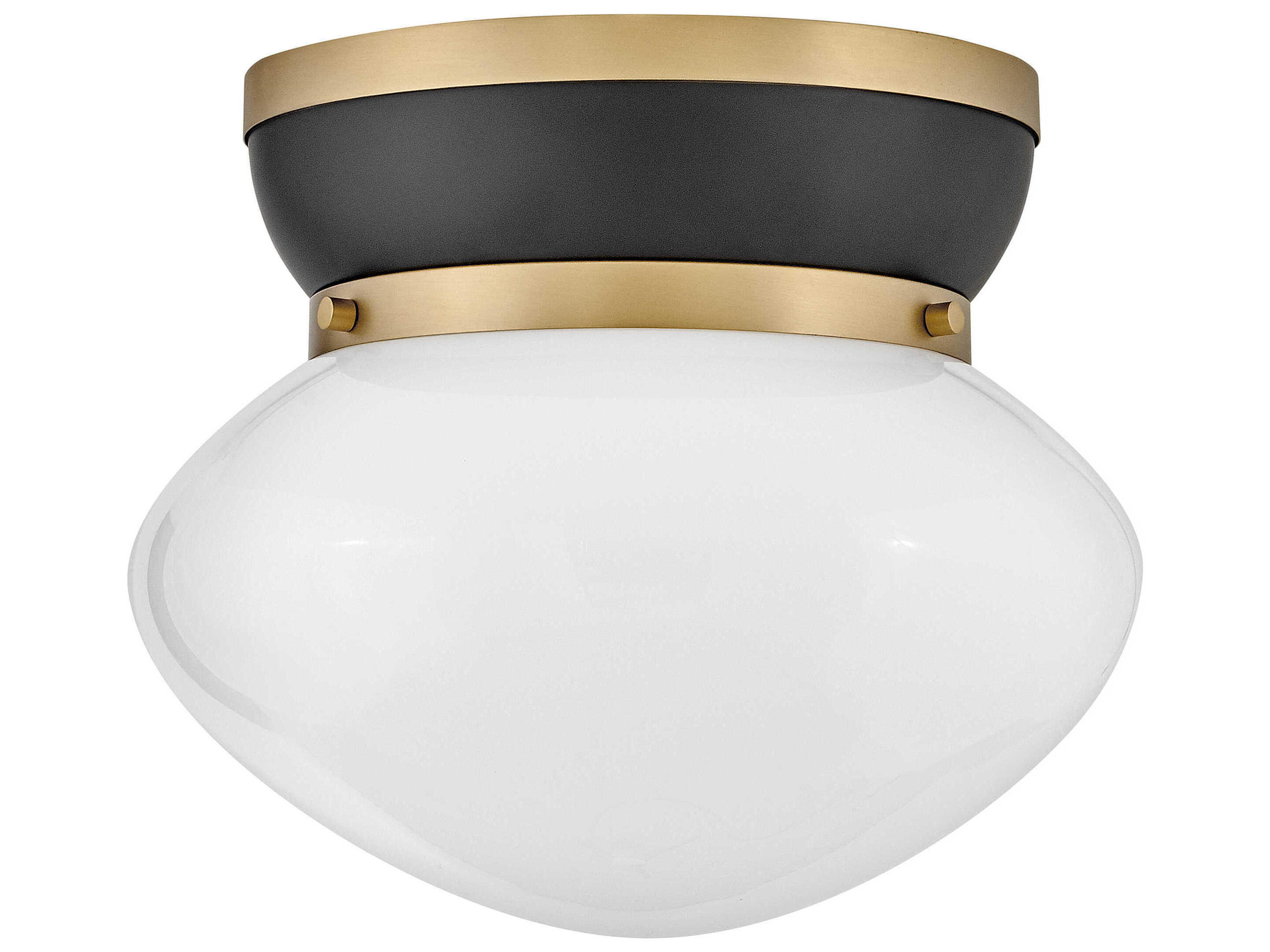 Lark Living Lucy 1-Light Black Lacquered Brass Flush Mount