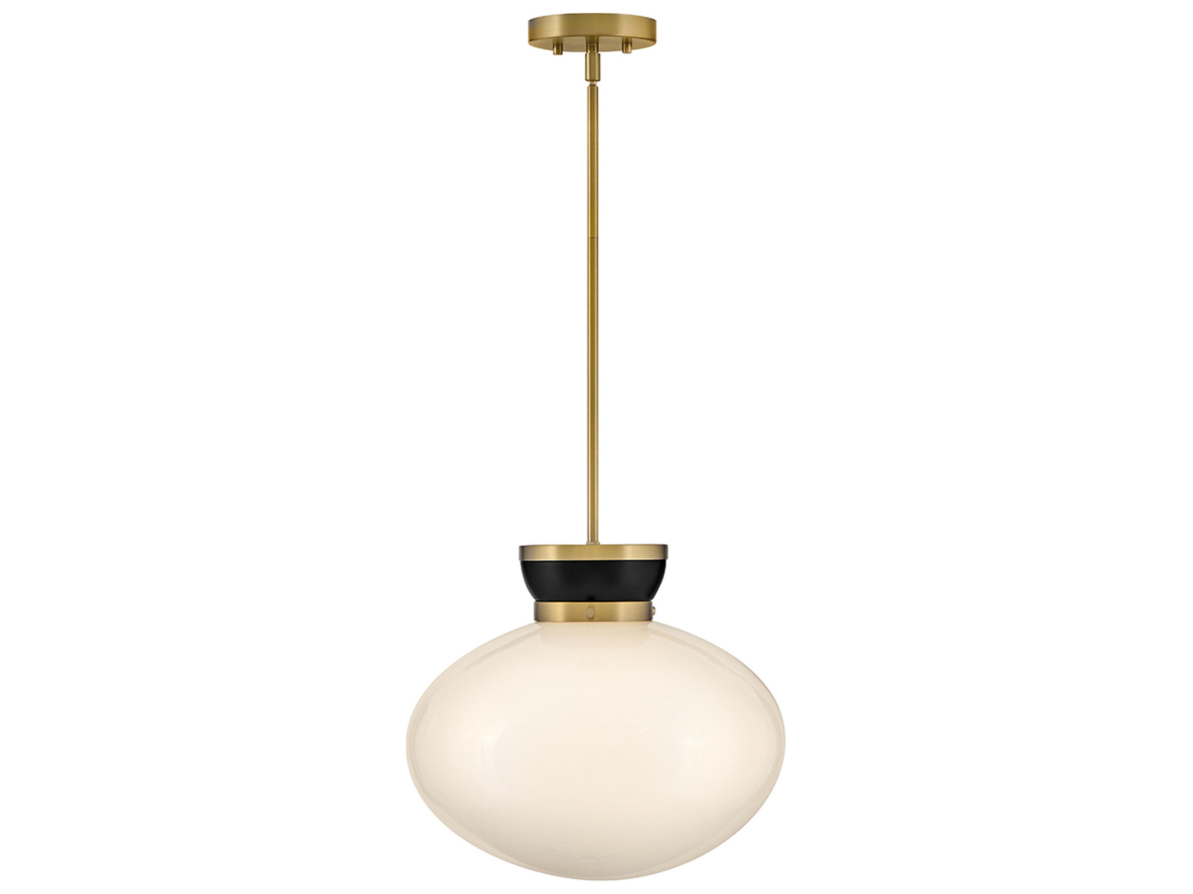 Lucy 1-Light Black Lacquered Brass Pendant