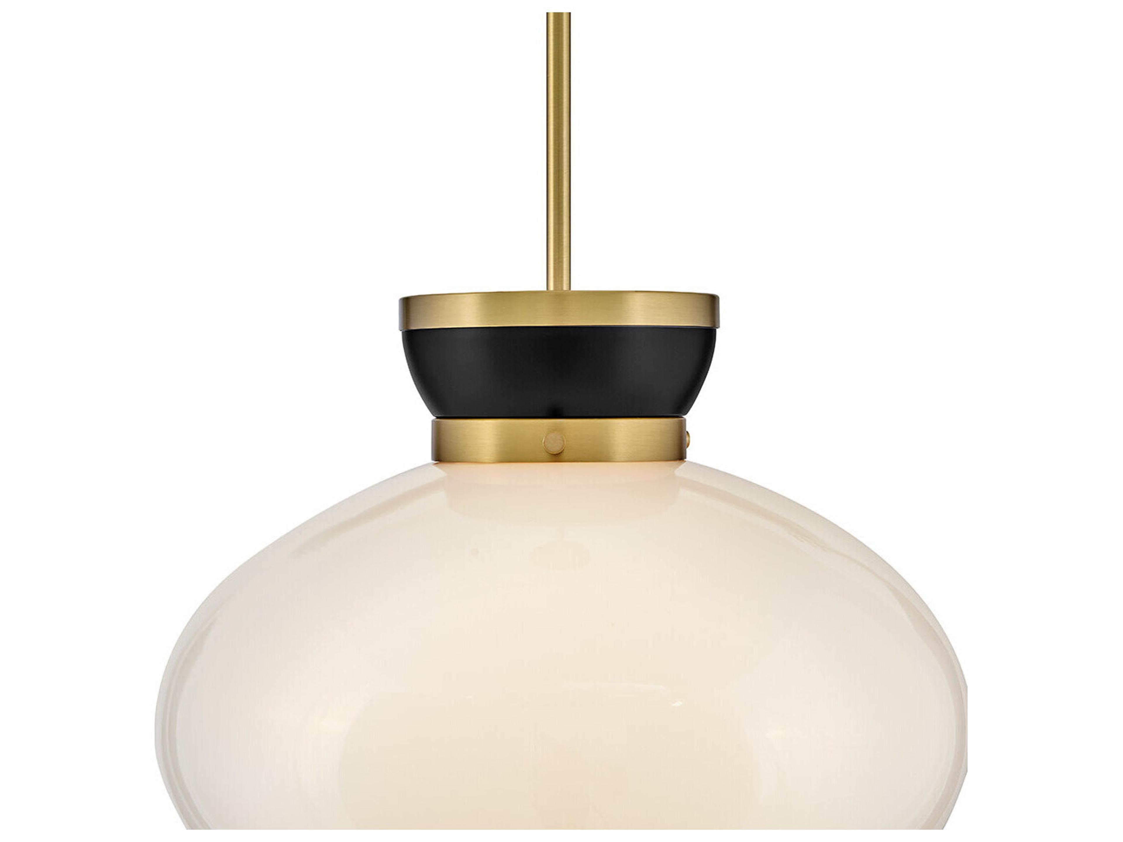 Lark Living Lucy 1-Light Black Lacquered Brass Pendant