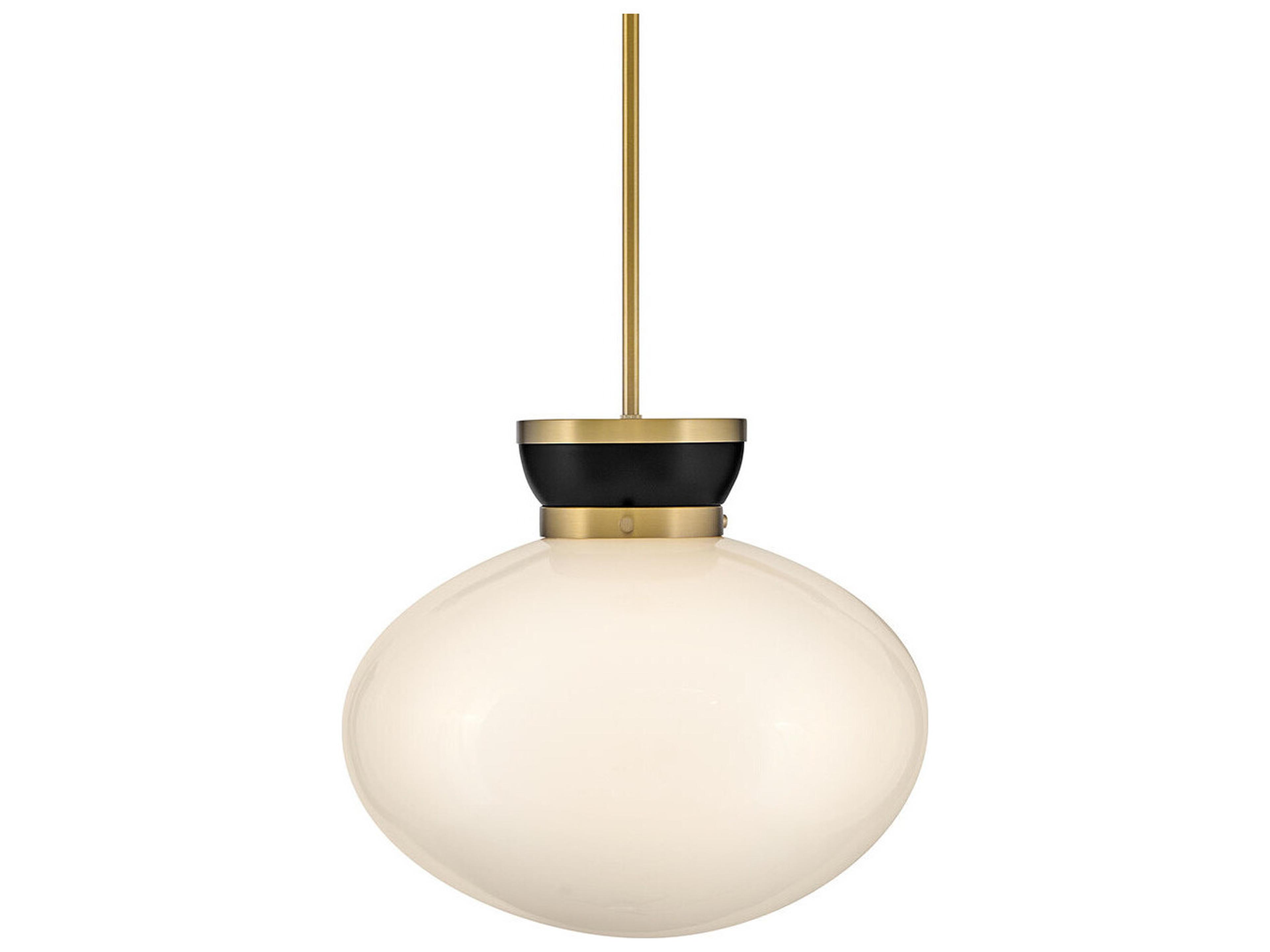 Lark Living Lucy 1-Light Black Lacquered Brass Pendant