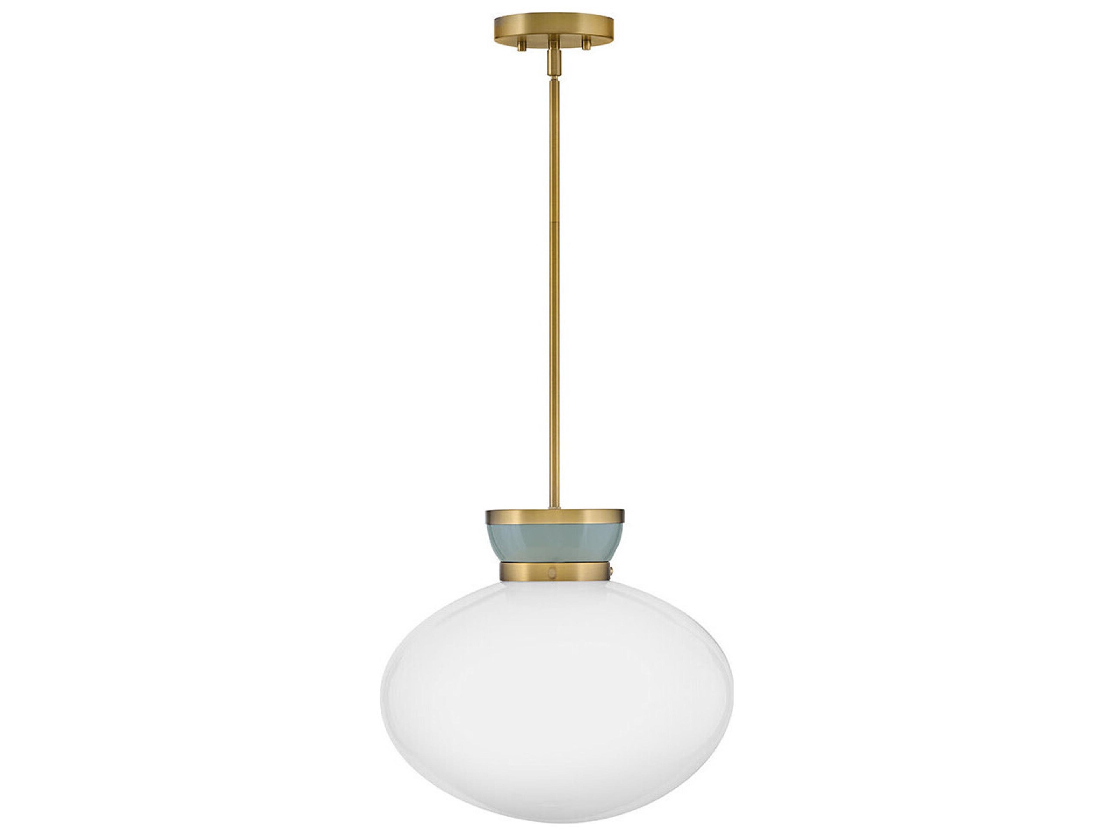Lark Living Lucy 1-Light Lacquered Brass Seafoam Pendant