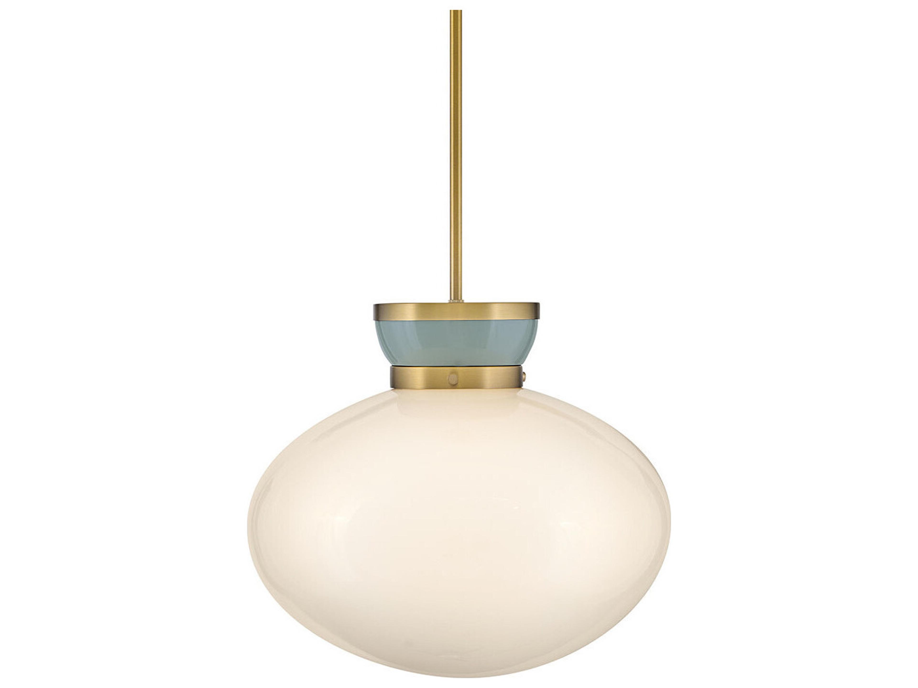Lark Living Lucy 1-Light Lacquered Brass Seafoam Pendant