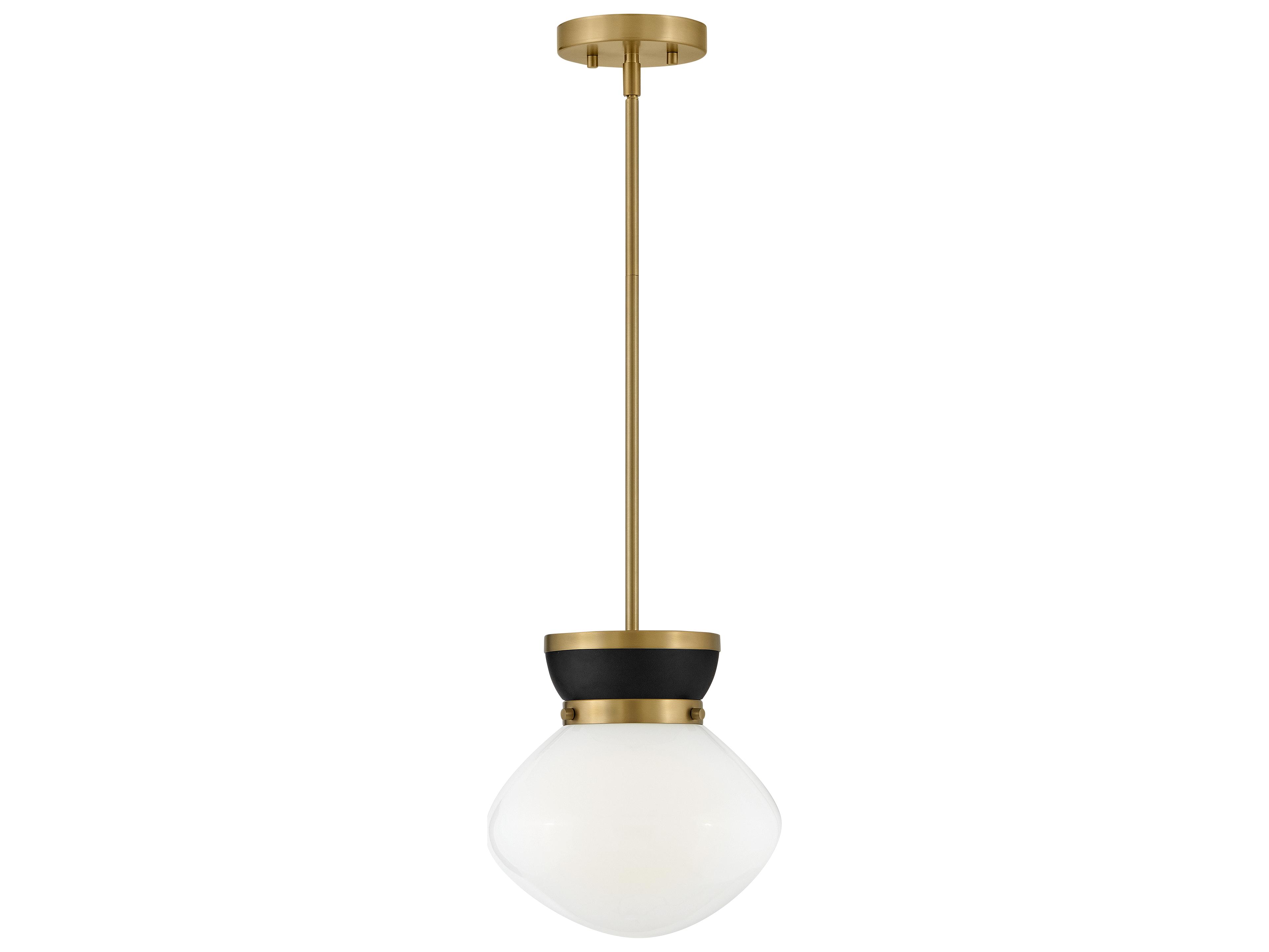Lucy 1-Light Black Lacquered Brass Mini Pendant