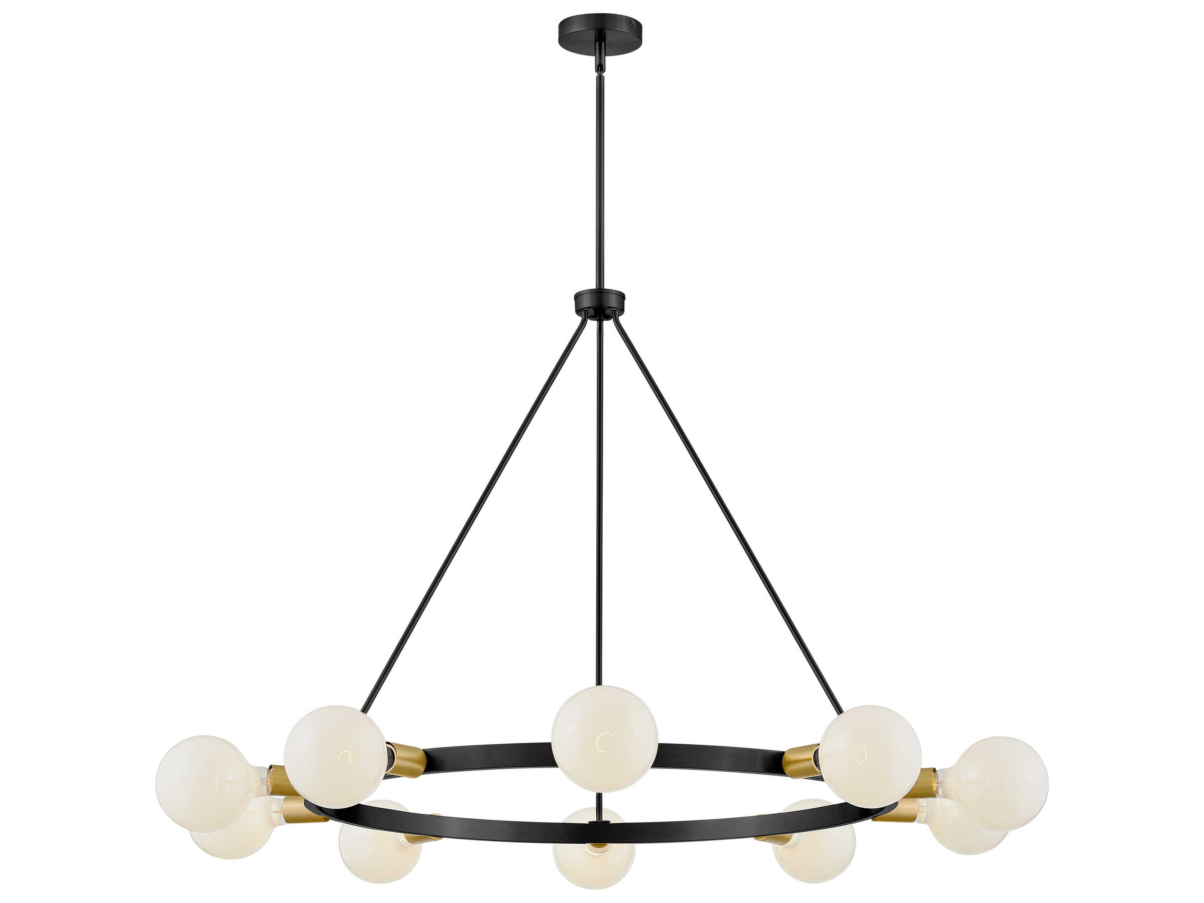 Lark Living Orla 10-Light Black Lacquered Brass Chandelier