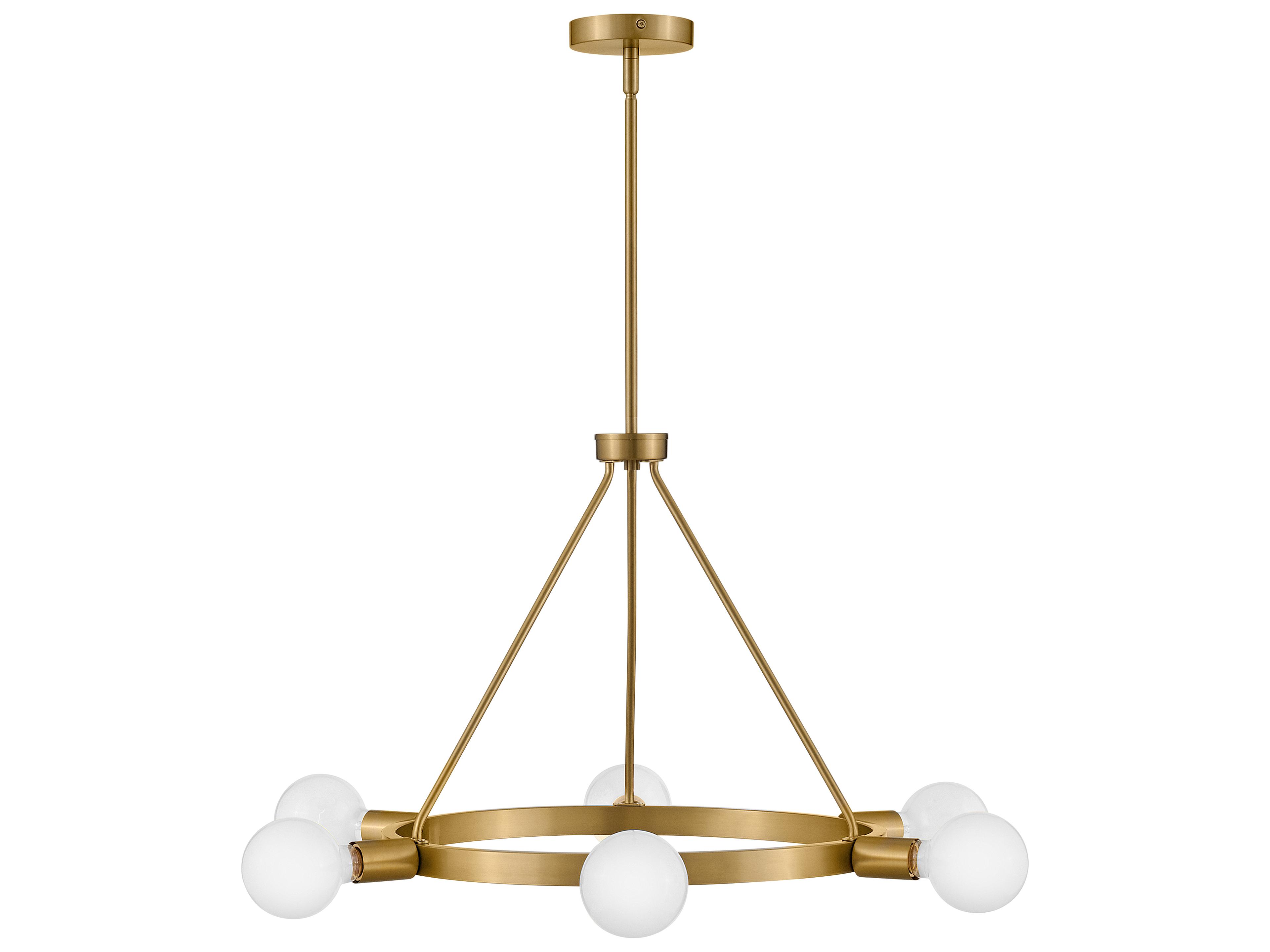 Orla 6-Light Lacquered Brass Chandelier