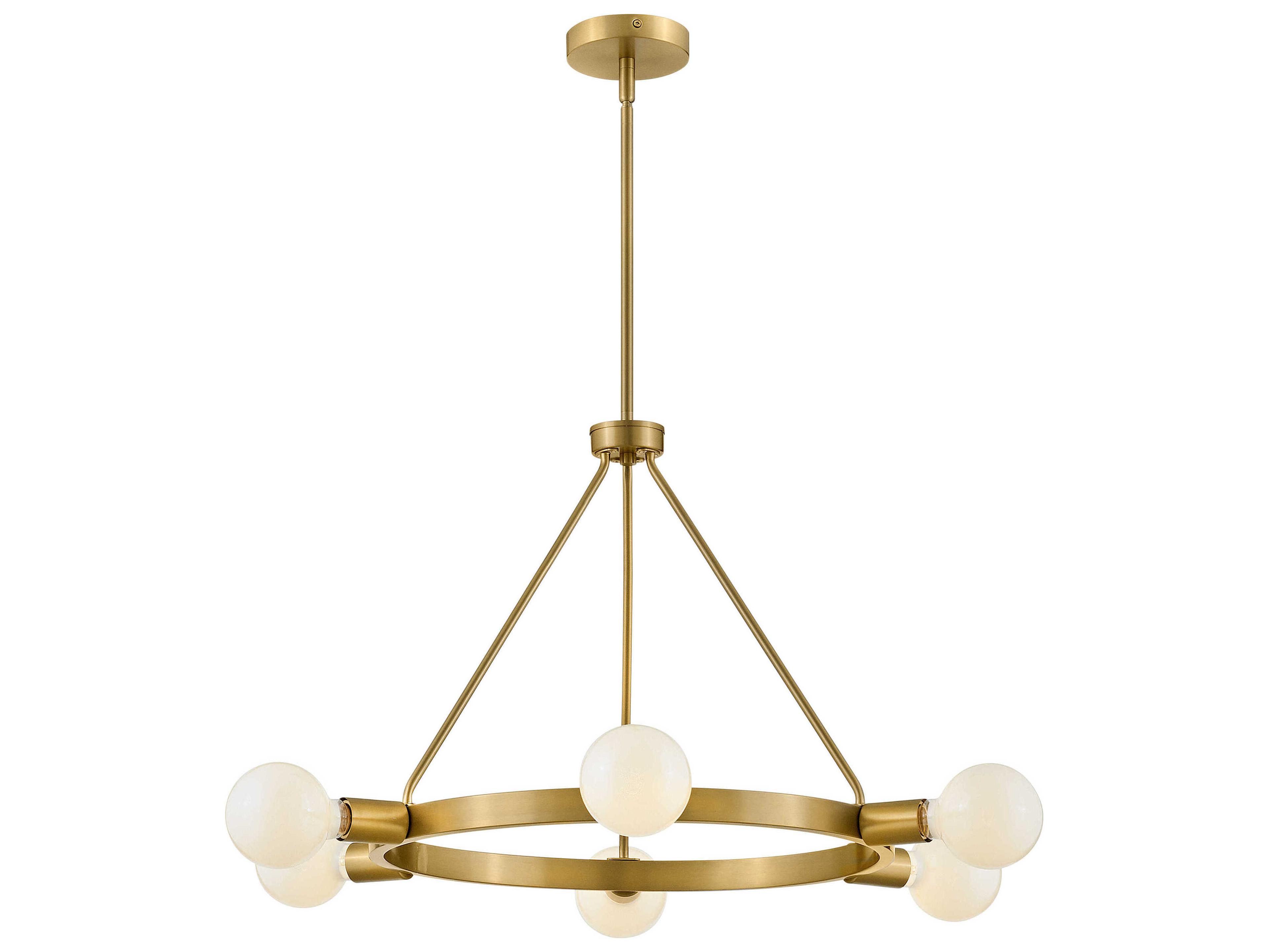Lark Living Orla 6-Light Lacquered Brass Chandelier
