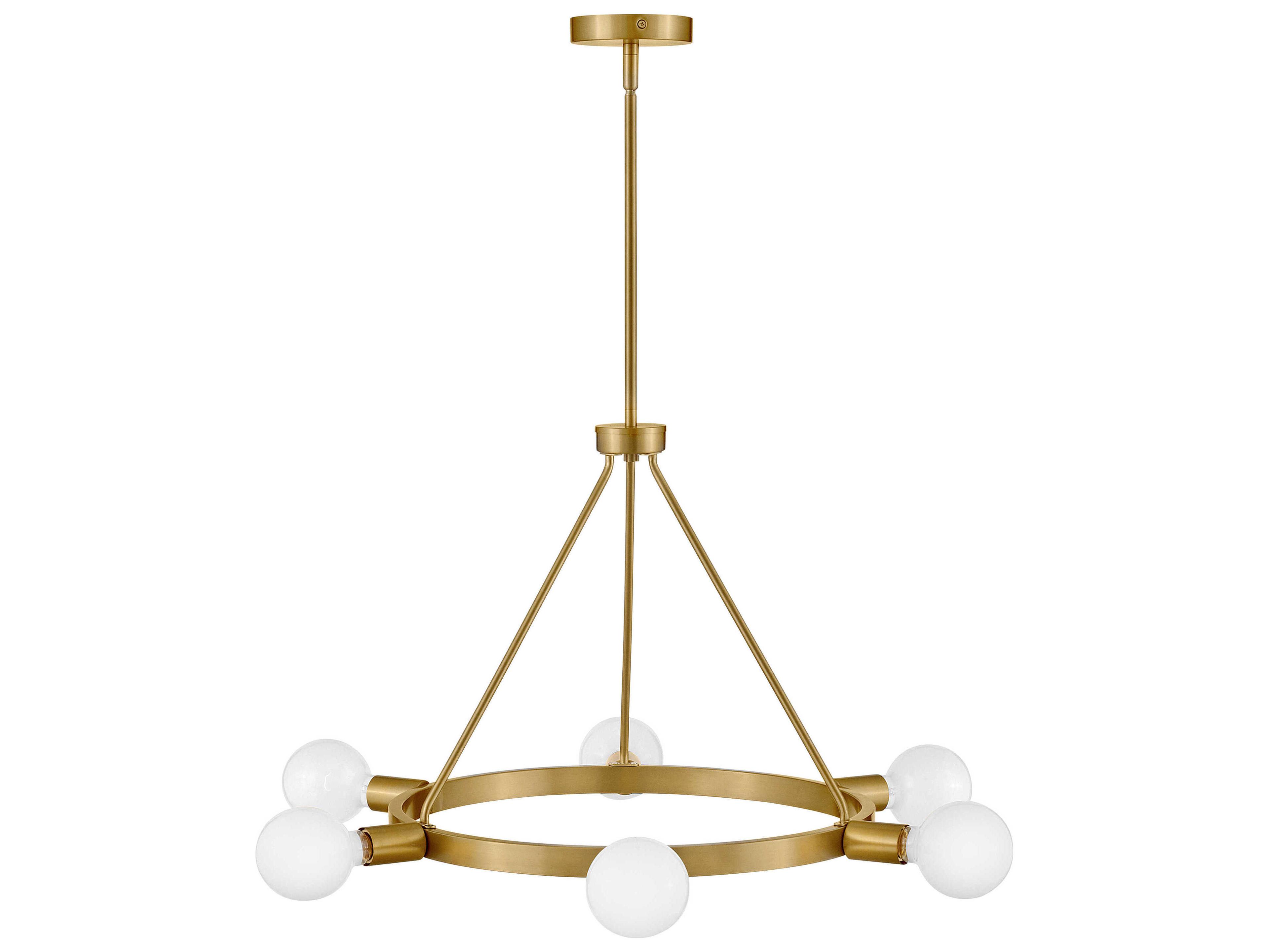 Lark Living Orla 6-Light Lacquered Brass Chandelier