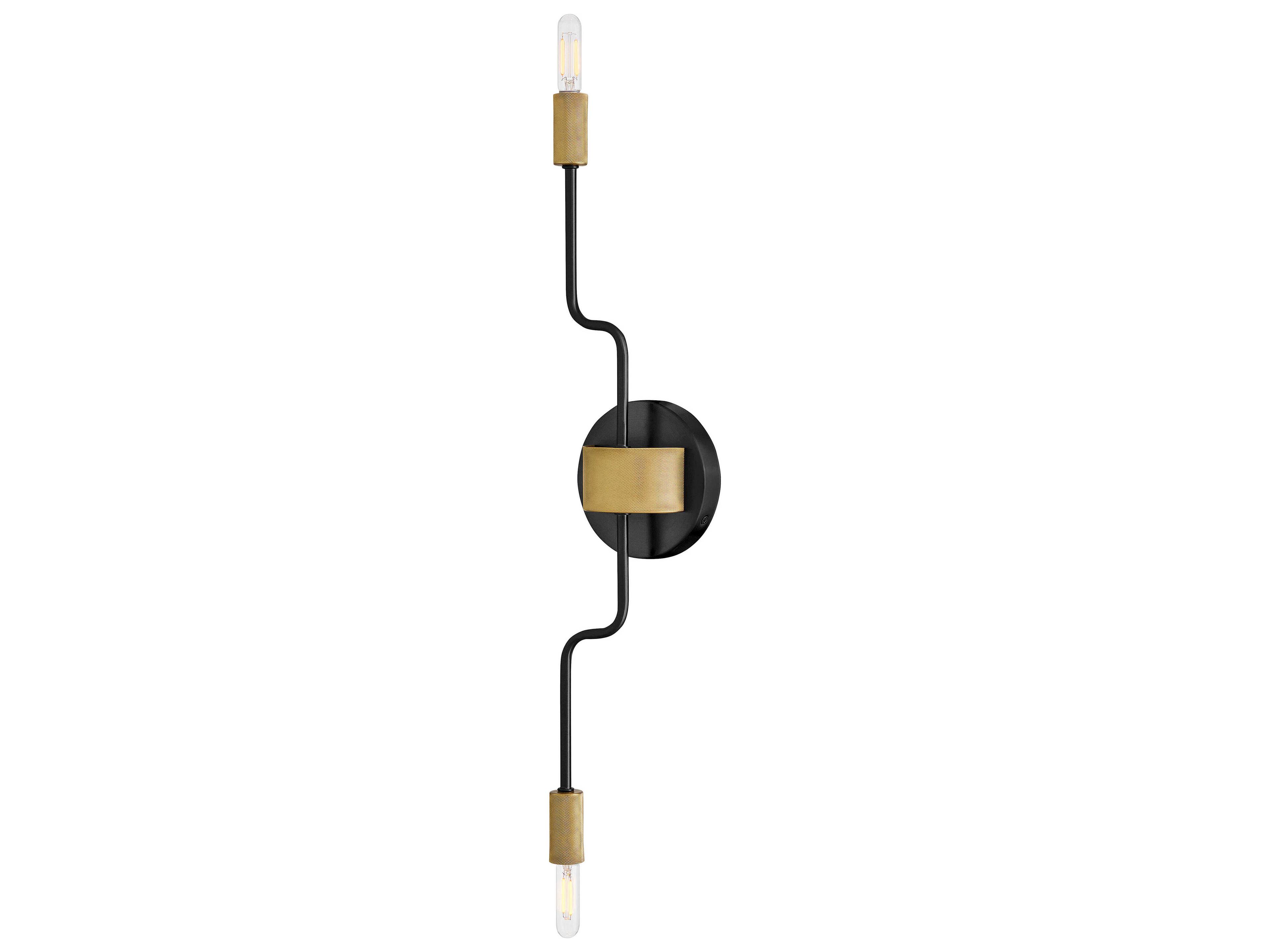 Lark Living Austen 2-Light Black Lacquered Brass Wall Sconce