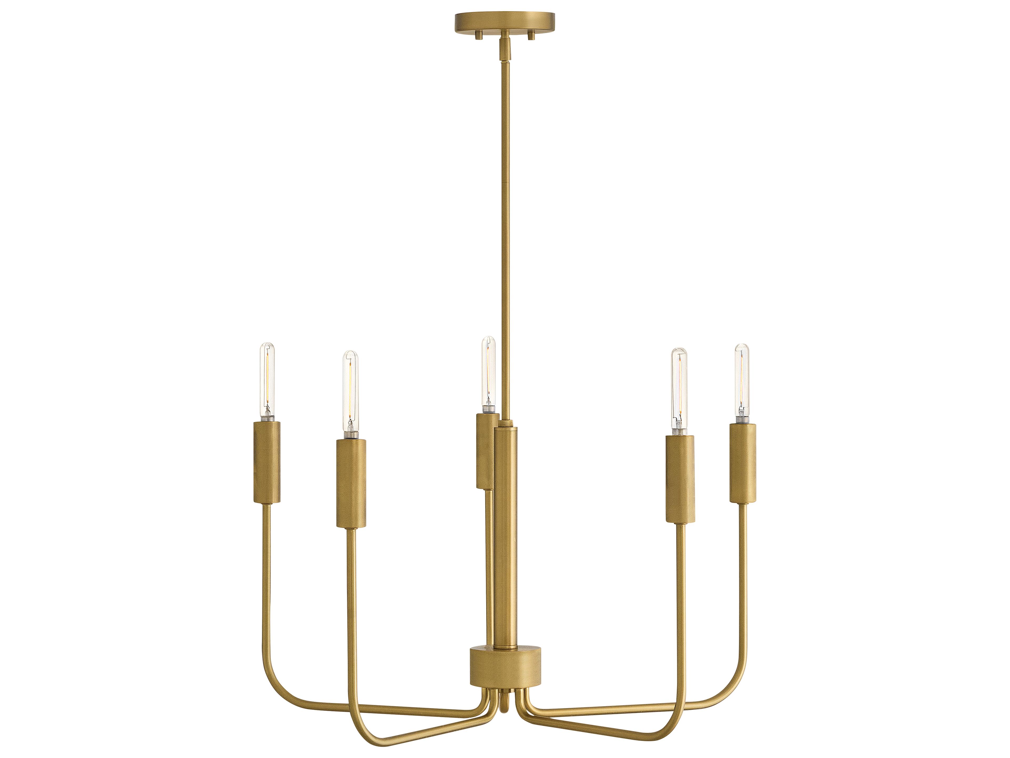 Austen 5-Light Lacquered Brass Candelabra Chandelier