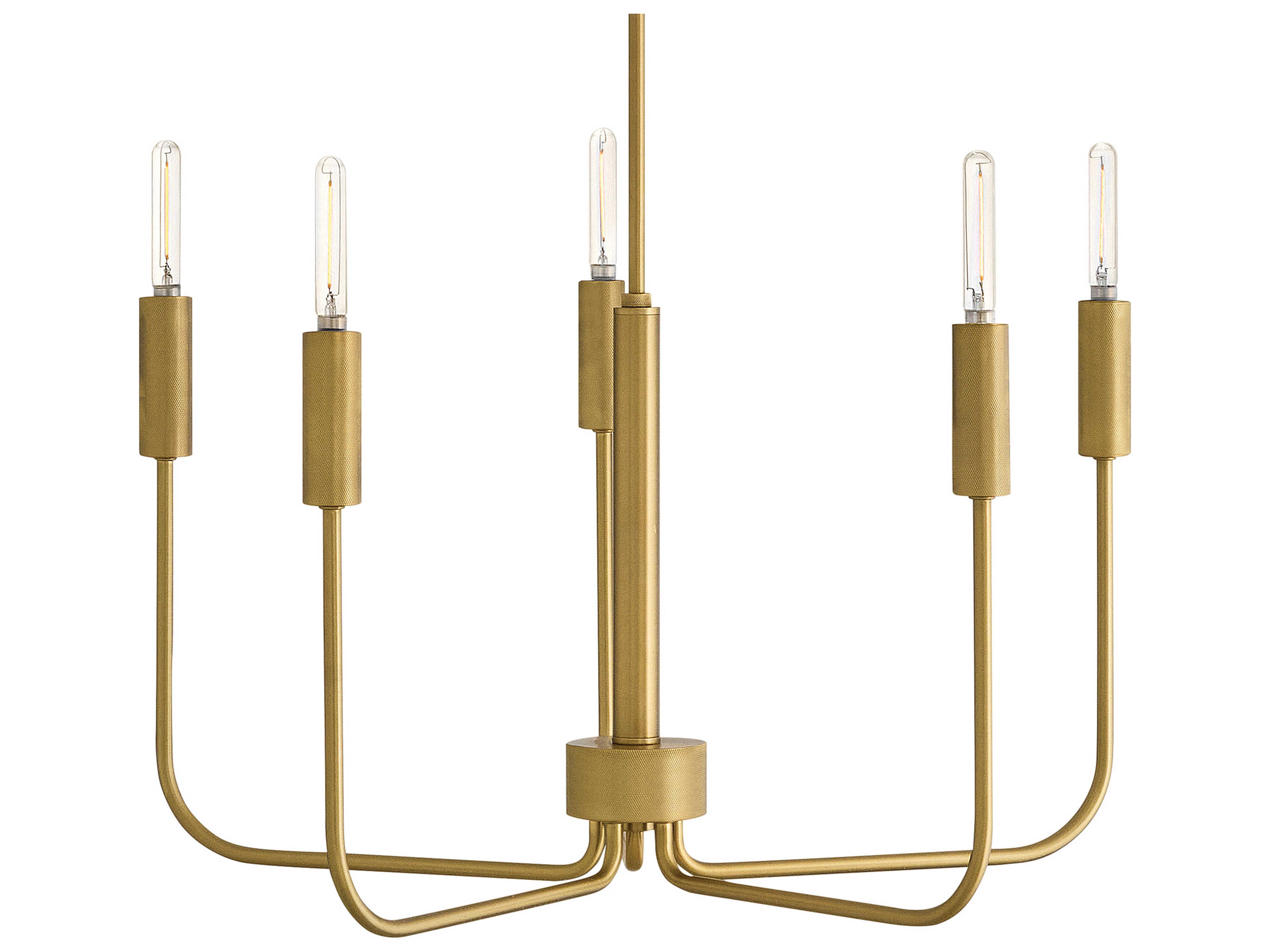 Lark Living Austen 5-Light Lacquered Brass Candelabra Chandelier
