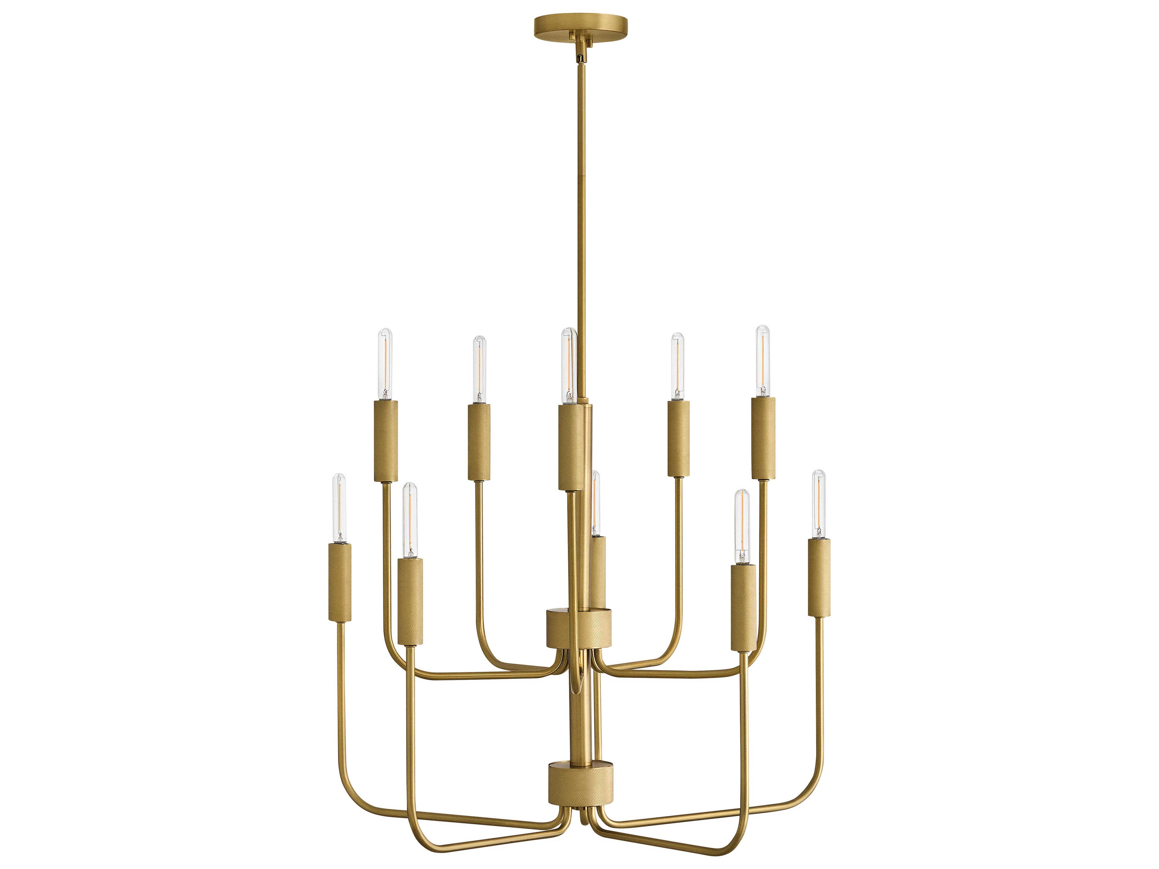 Lark Living Austen 10-Light Lacquered Brass Candelabra Chandelier