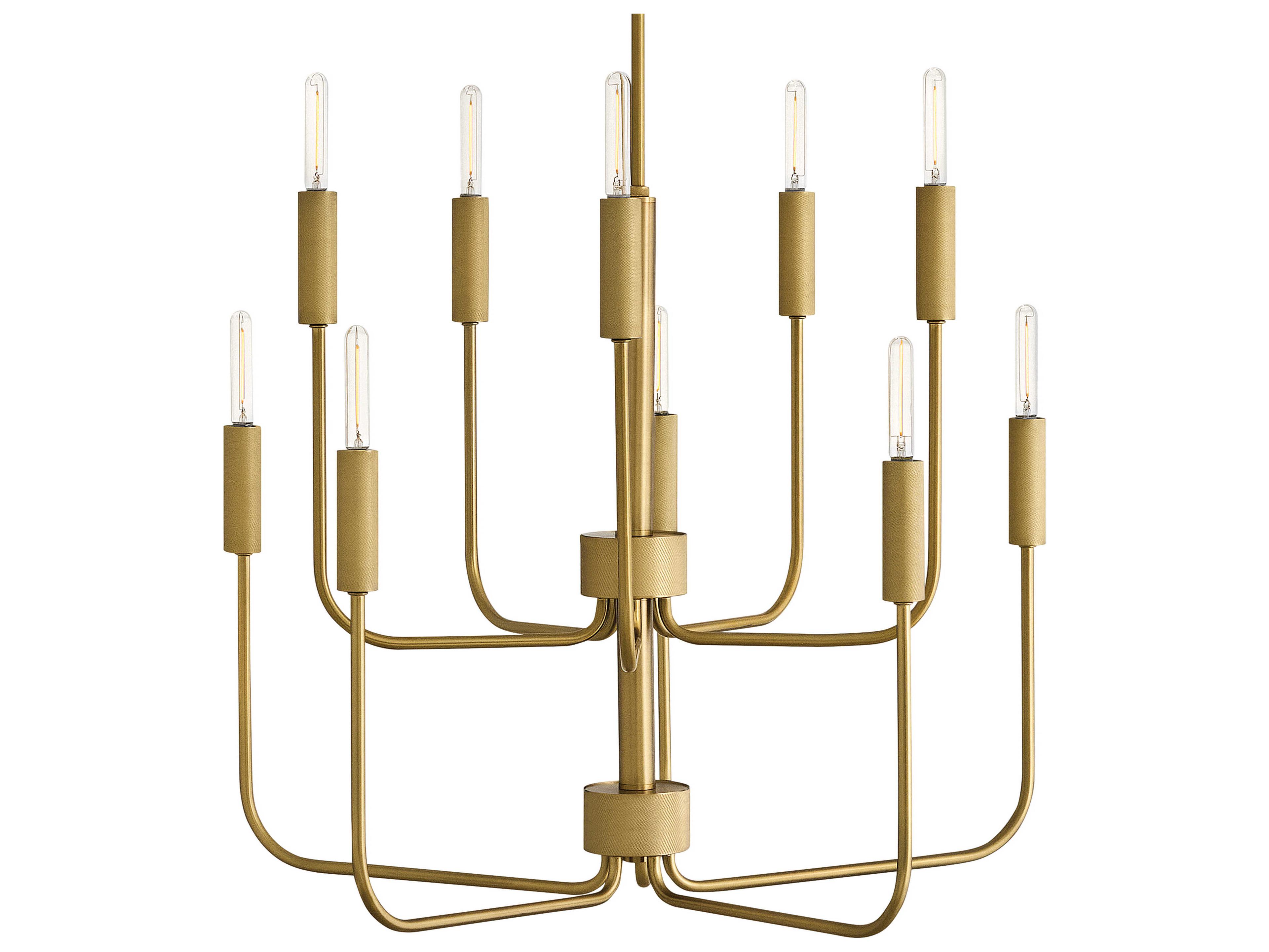 Lark Living Austen 10-Light Lacquered Brass Candelabra Chandelier