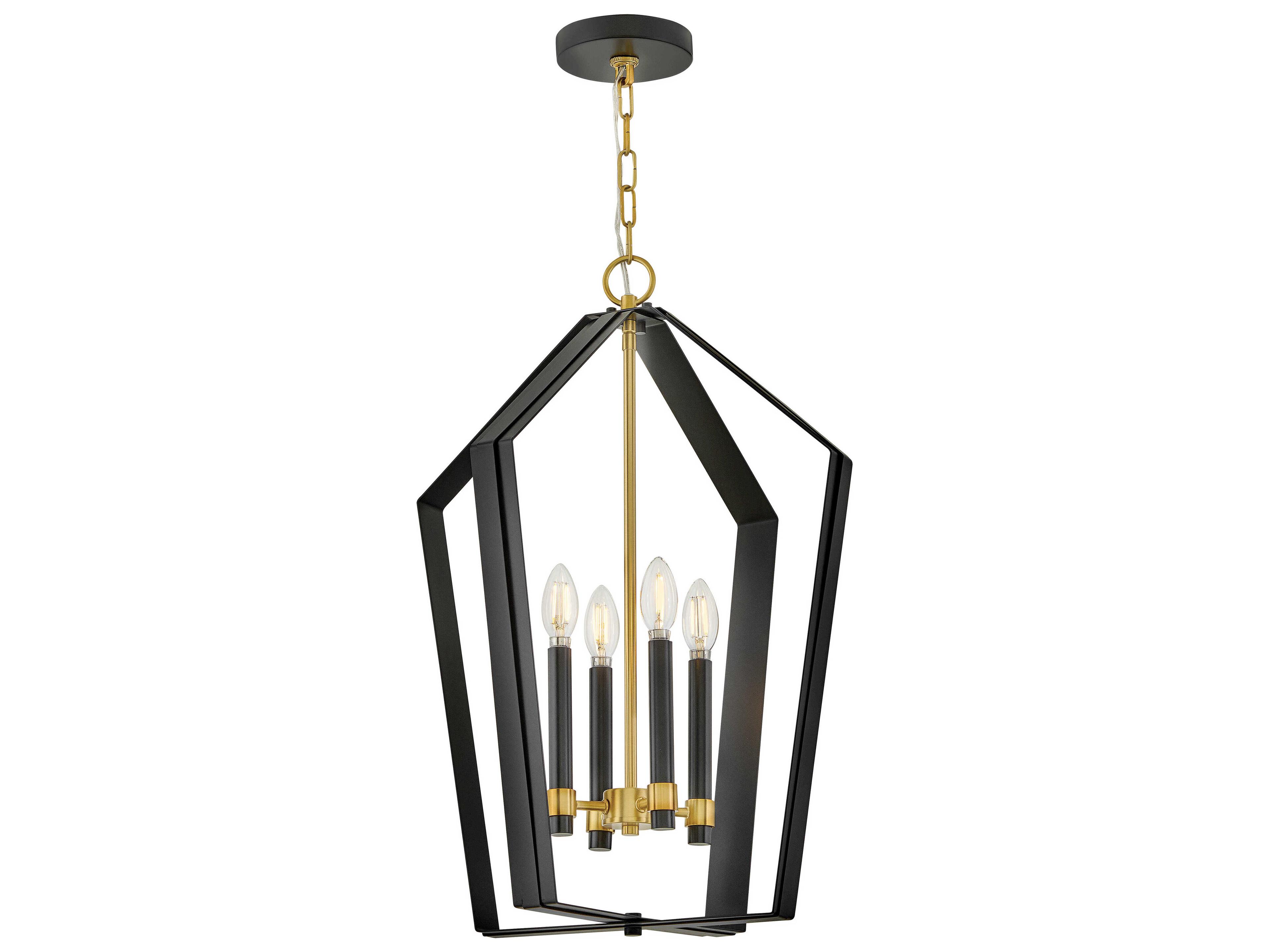 Lark Living Sammi 4-Light Black Lacquered Brass Pendant