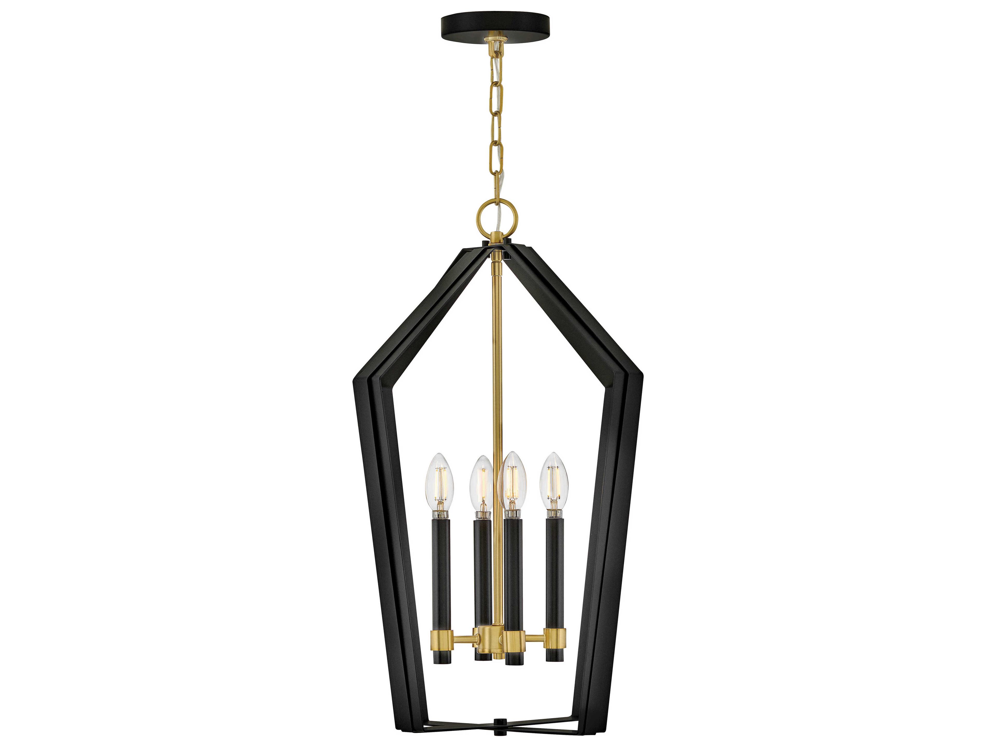 Lark Living Sammi 4-Light Black Lacquered Brass Pendant
