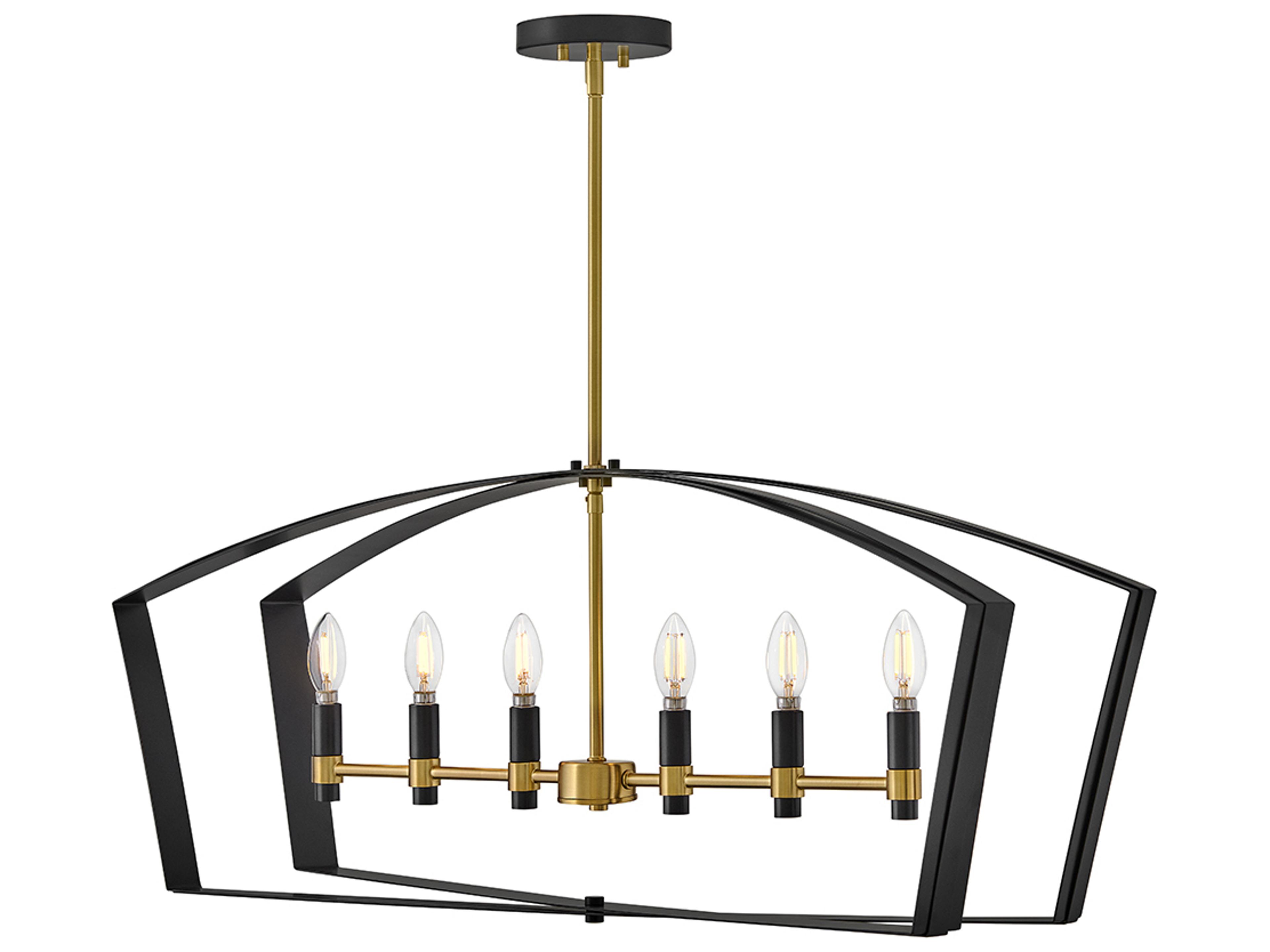 Sammi 6-Light Black Island Pendant