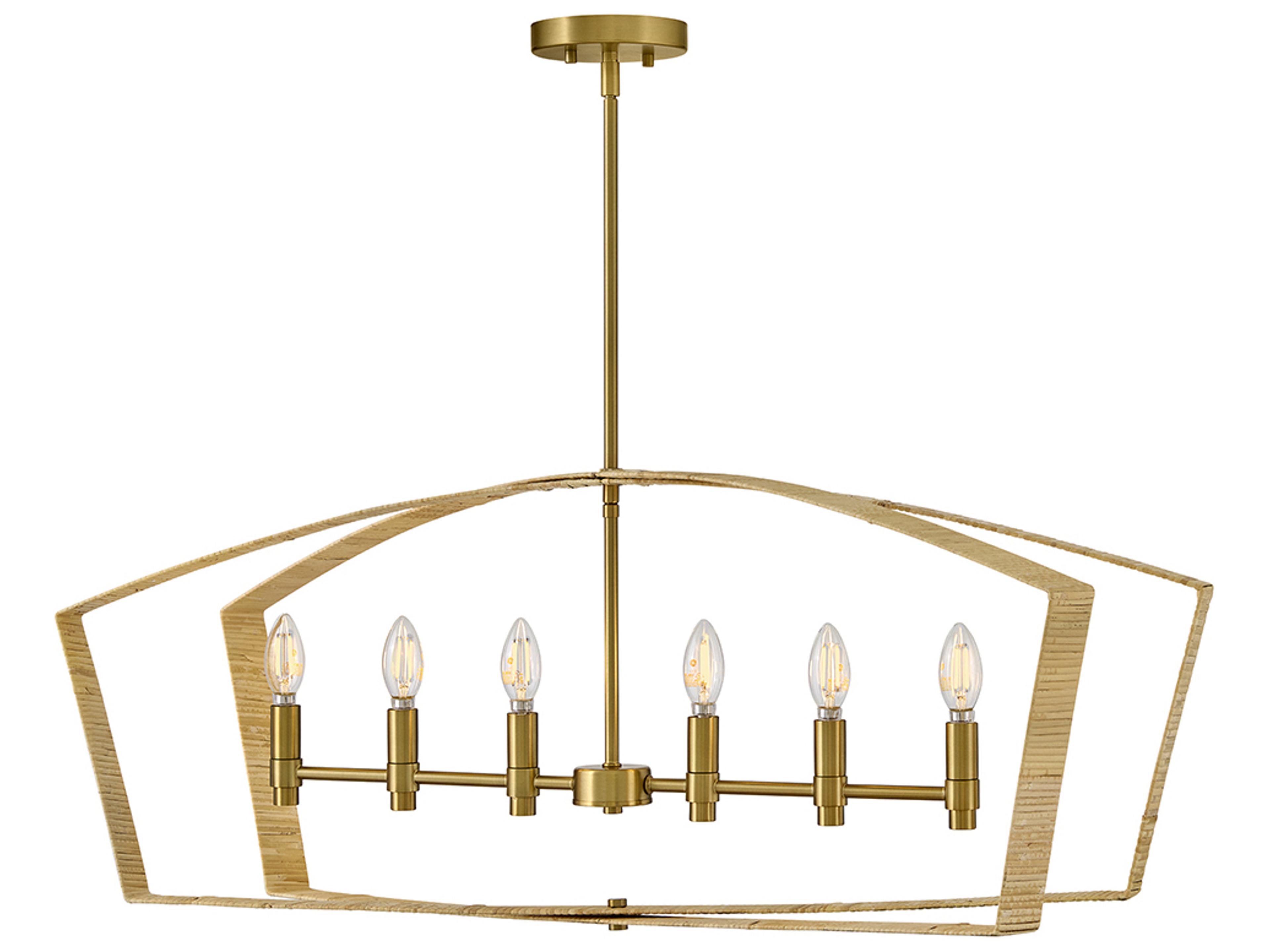 Sammi 6-Light Lacquered Brass Island Pendant