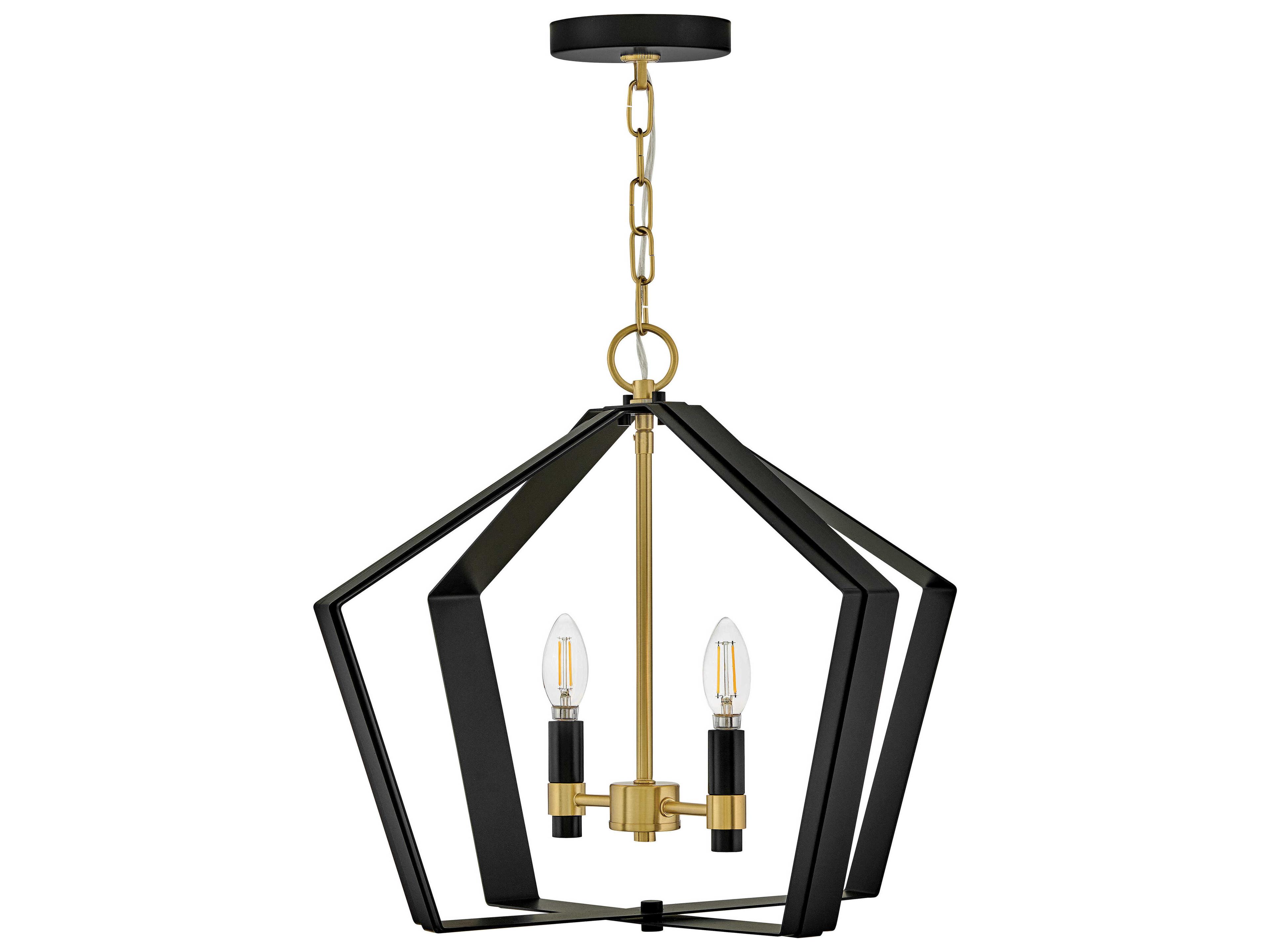 Lark Living Sammi 2-Light Black Lacquered Brass Pendant