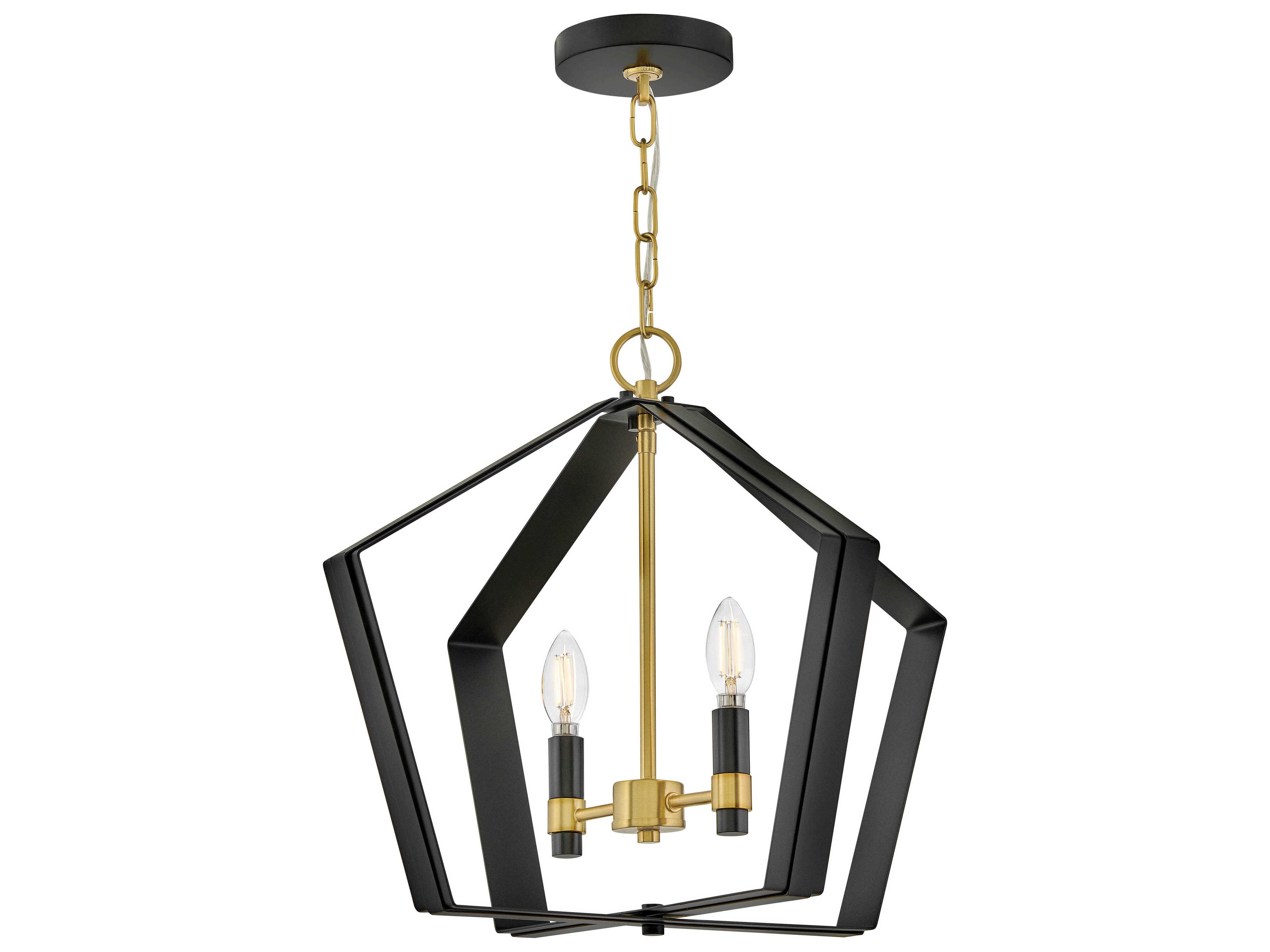 Lark Living Sammi 2-Light Black Lacquered Brass Pendant