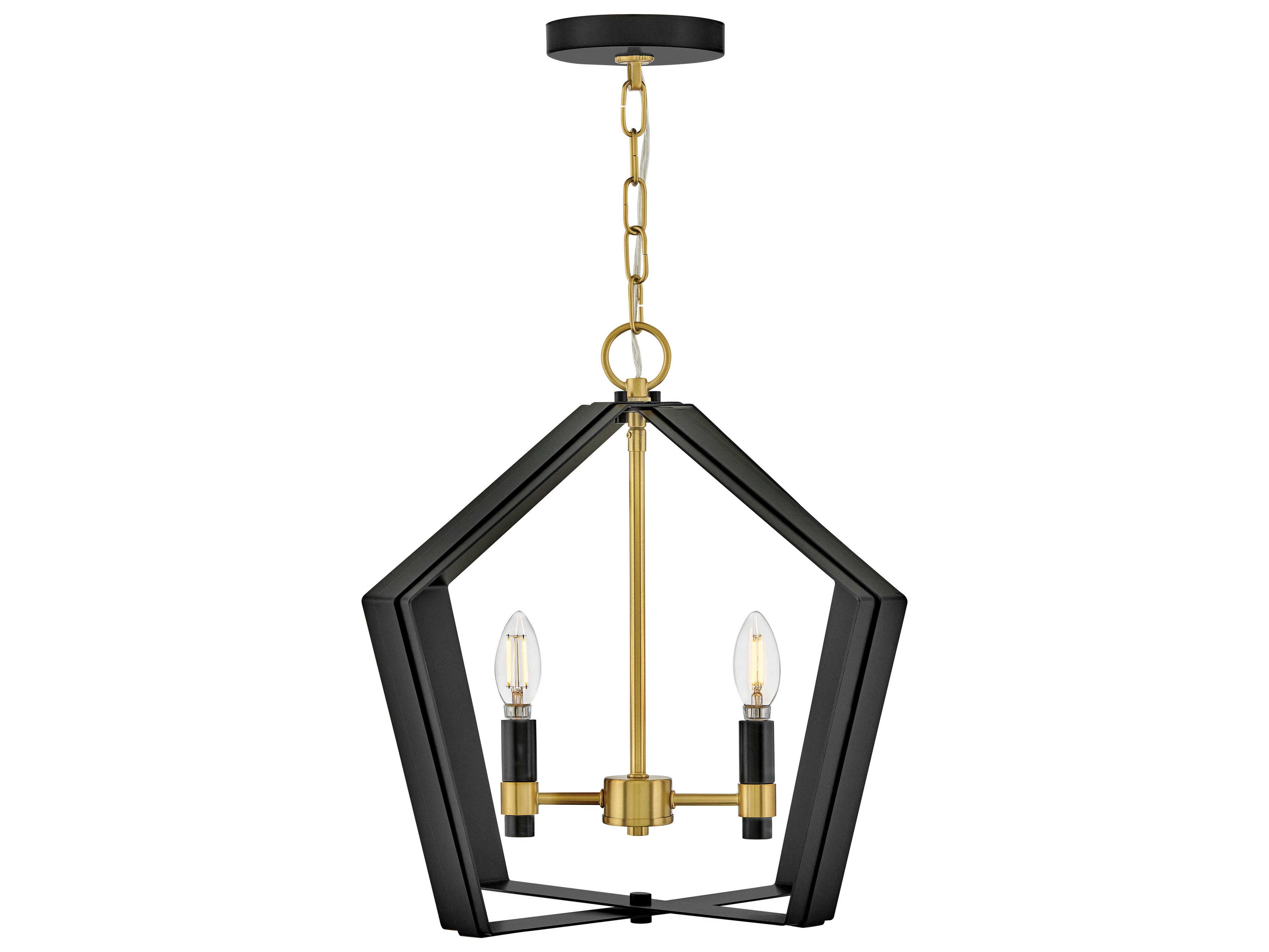 Lark Living Sammi 2-Light Black Lacquered Brass Pendant